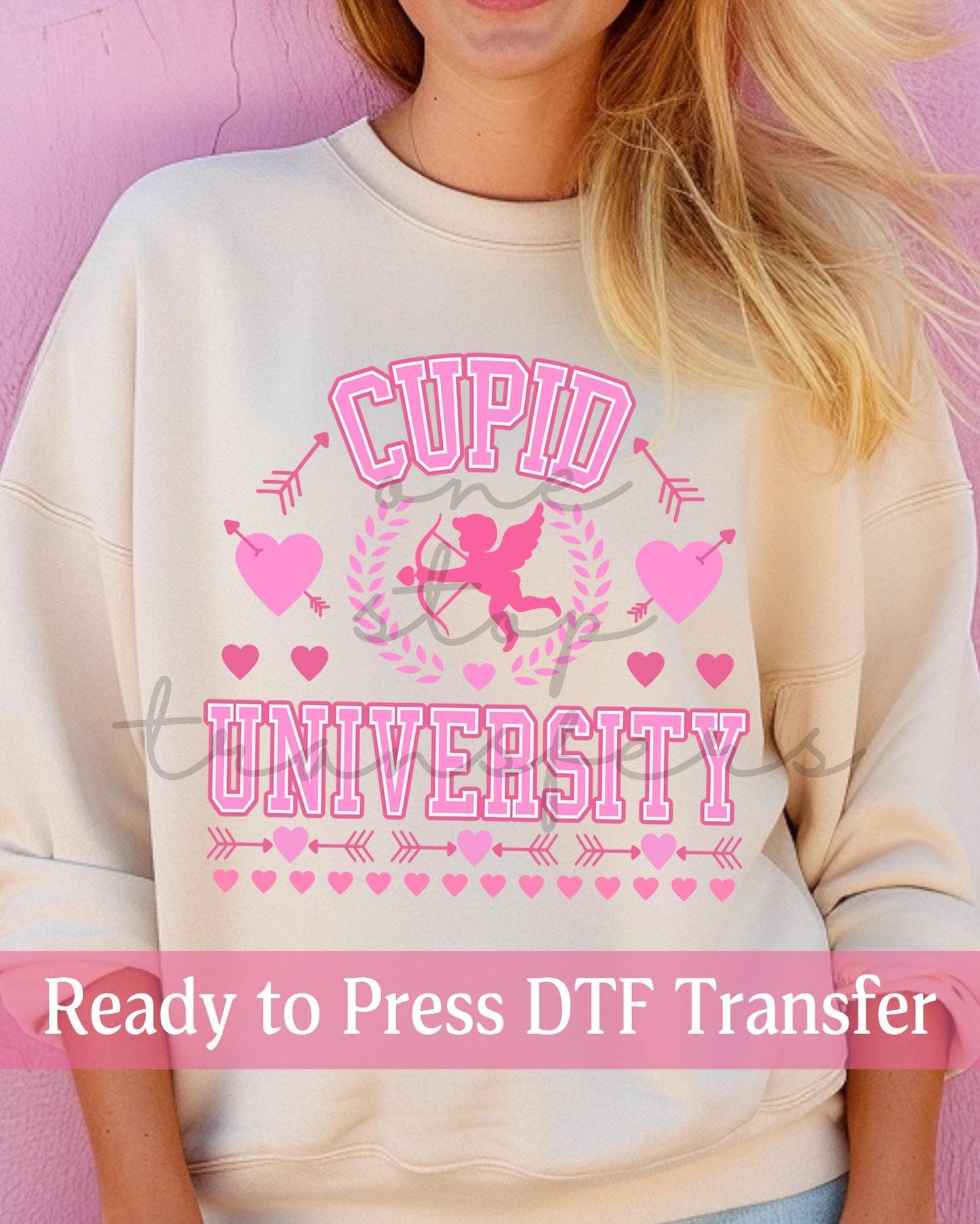 Valentine's Day Cupid University - Ready to Press DTF Transfers