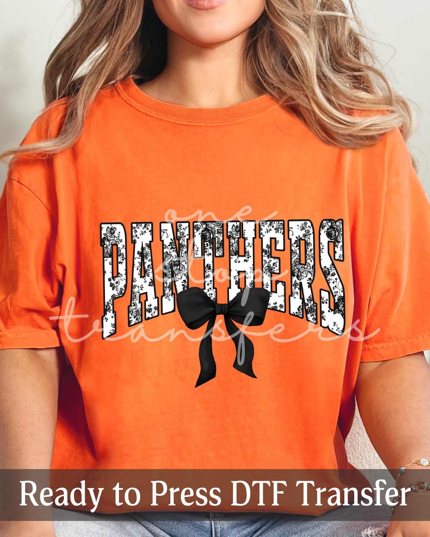 Coquette Chinoiserie Varsity Panthers - Ready to Press DTF Transfers