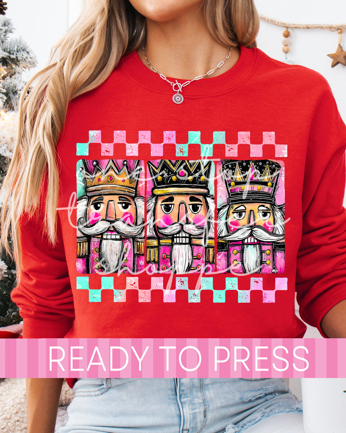 Trio Bright Checker Nutcrackers - Ready to Press DTF Transfers