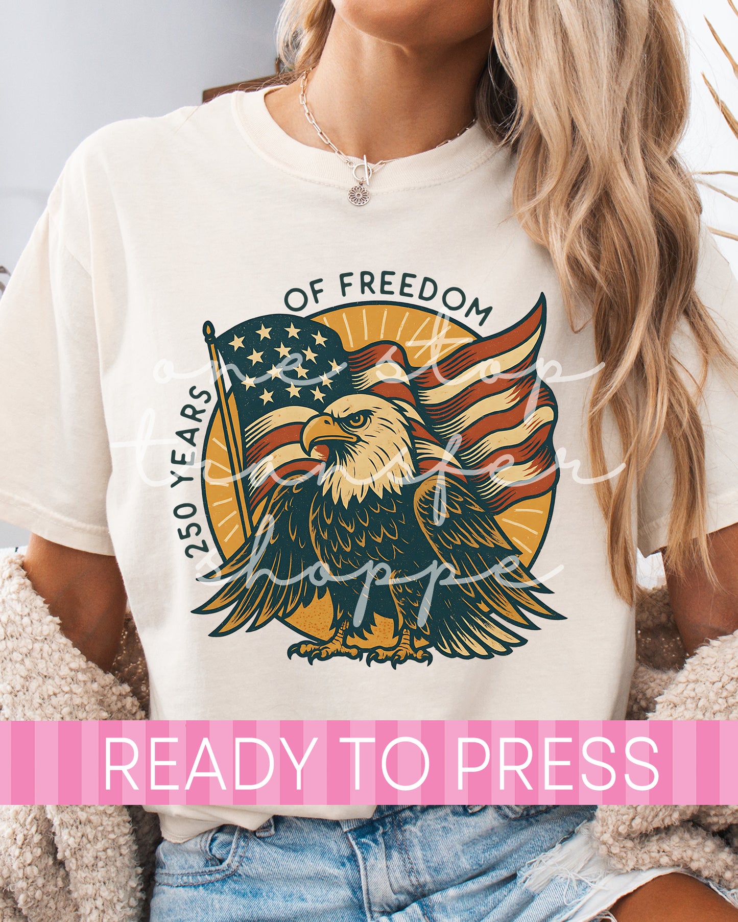 Retro 250 Years of Freedom - Ready to Press DTF Transfers