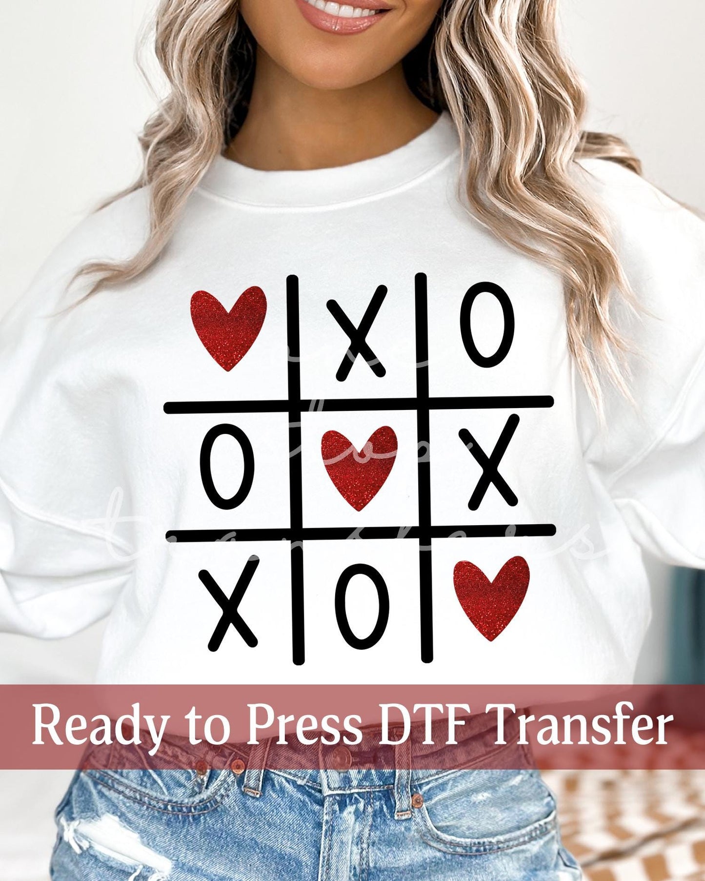 Valentine's Day XOXO Tic Tac Toe - Ready to Press DTF Transfers