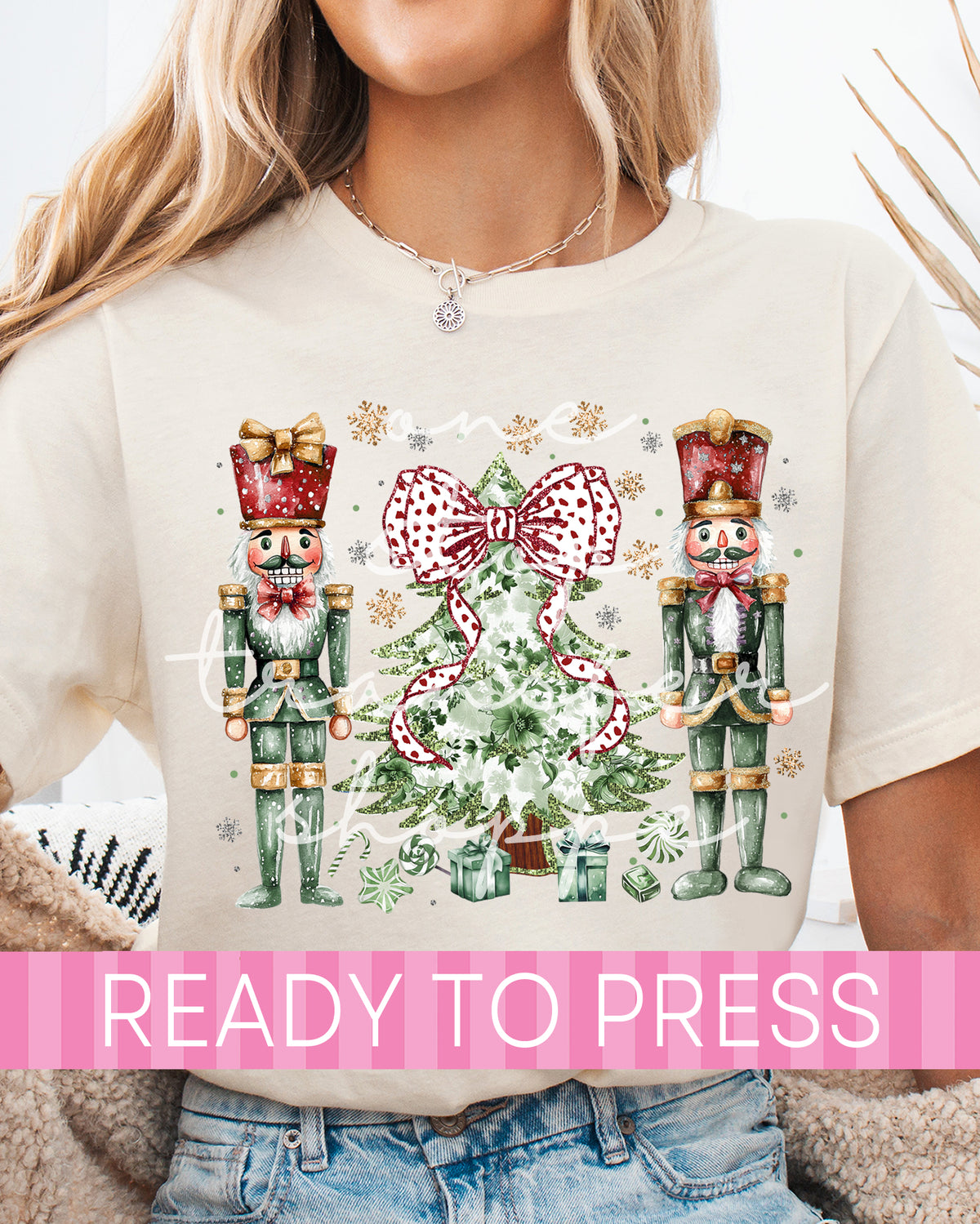 Double Elegant Nutcracker Christmas Tree - Ready to Press DTF Transfers