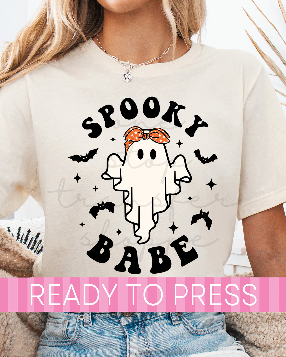 Spooky Babe Girl Ghost - Ready to Press DTF Transfers