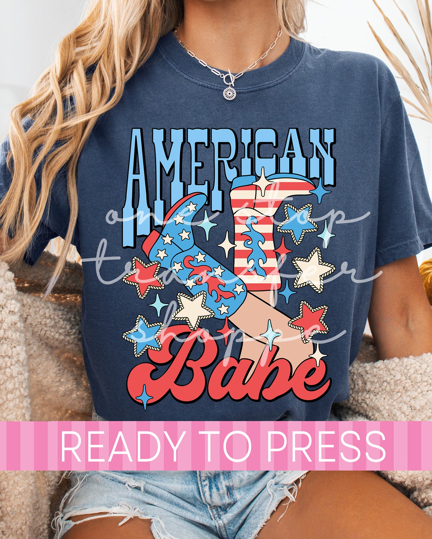 American Babe Boots - Ready to Press DTF Transfers