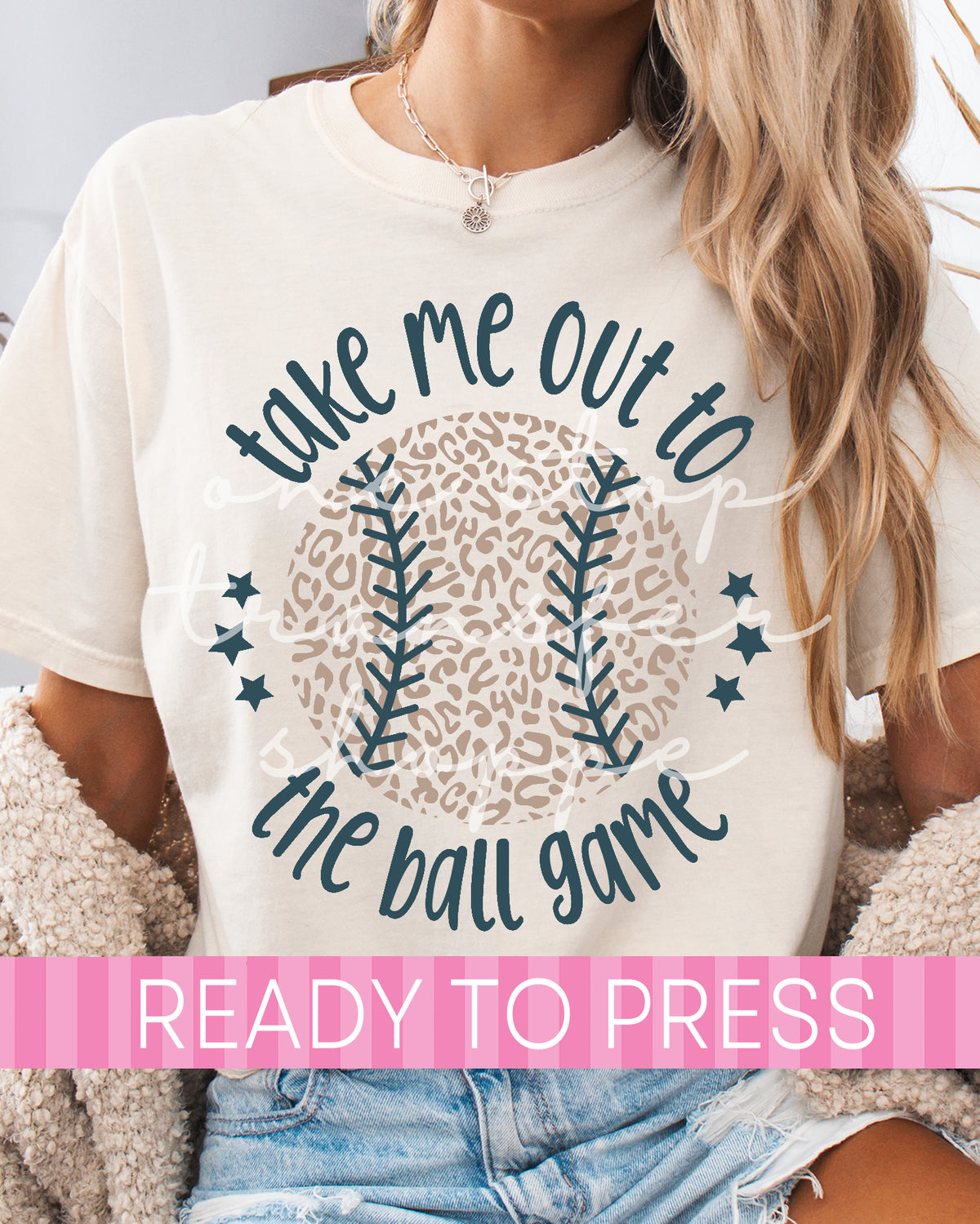 Muted Leopard Take Me Out To The Ball Game - Ready to Press DTF Transfers