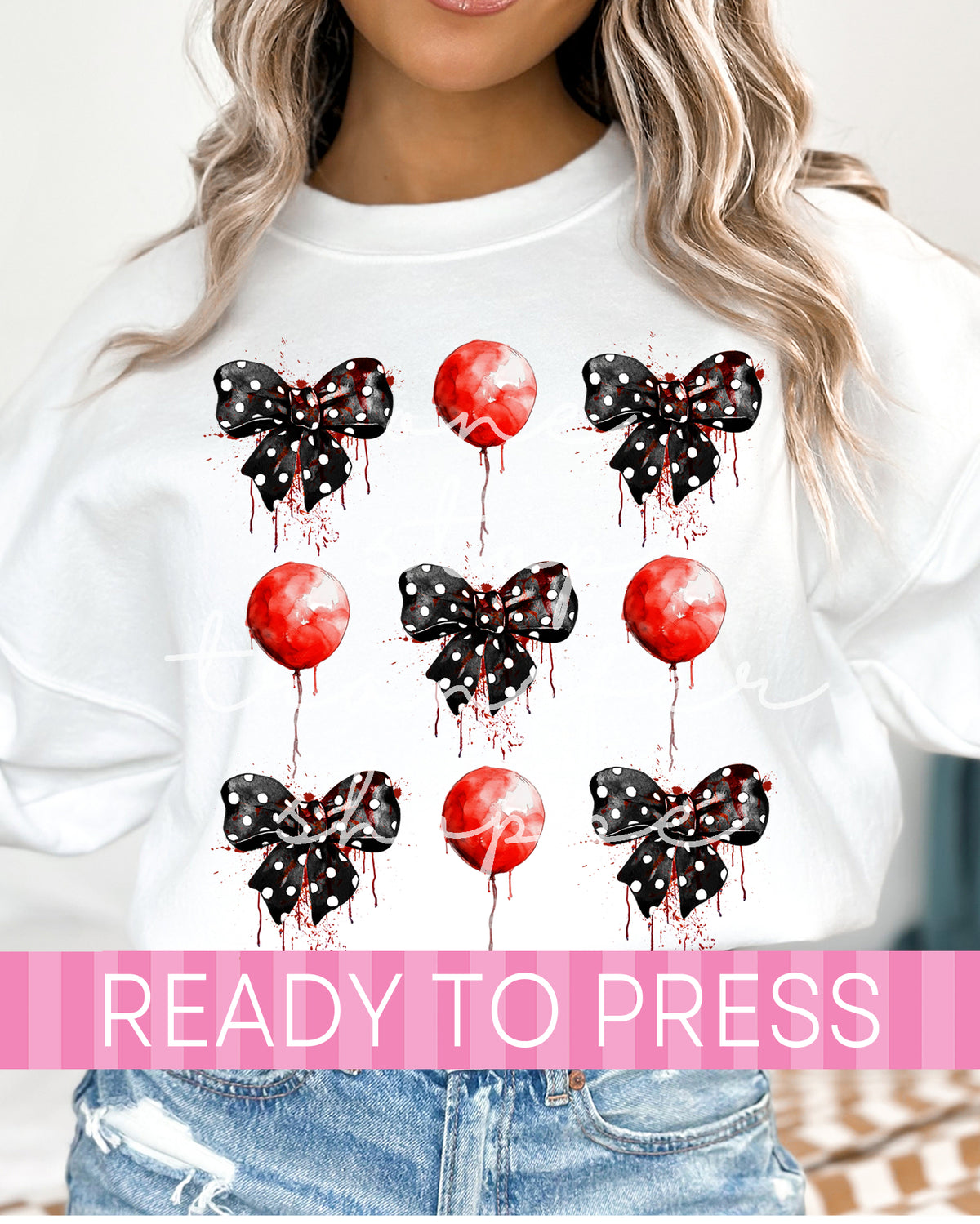 Coquette Bloody Balloons Movie Killer - Ready to Press DTF Transfers