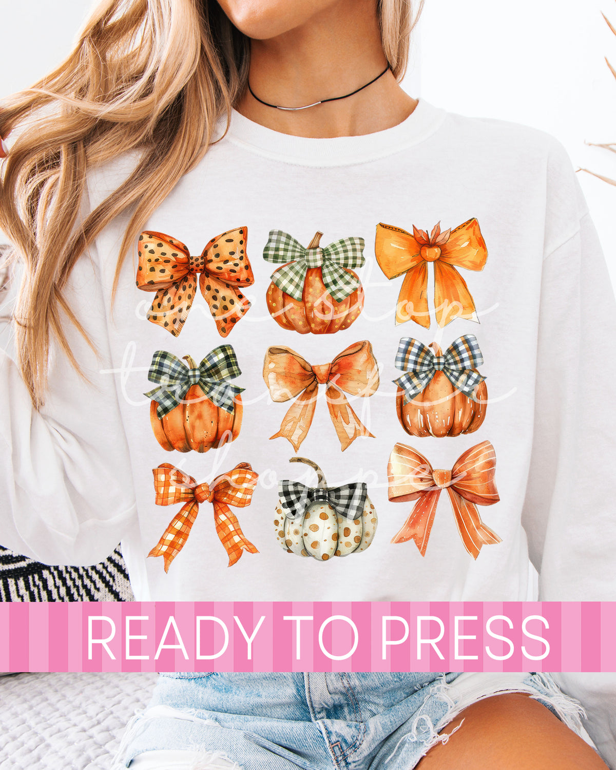 Fall Pumpkins and Bows - Ready to Press DTF Transfers