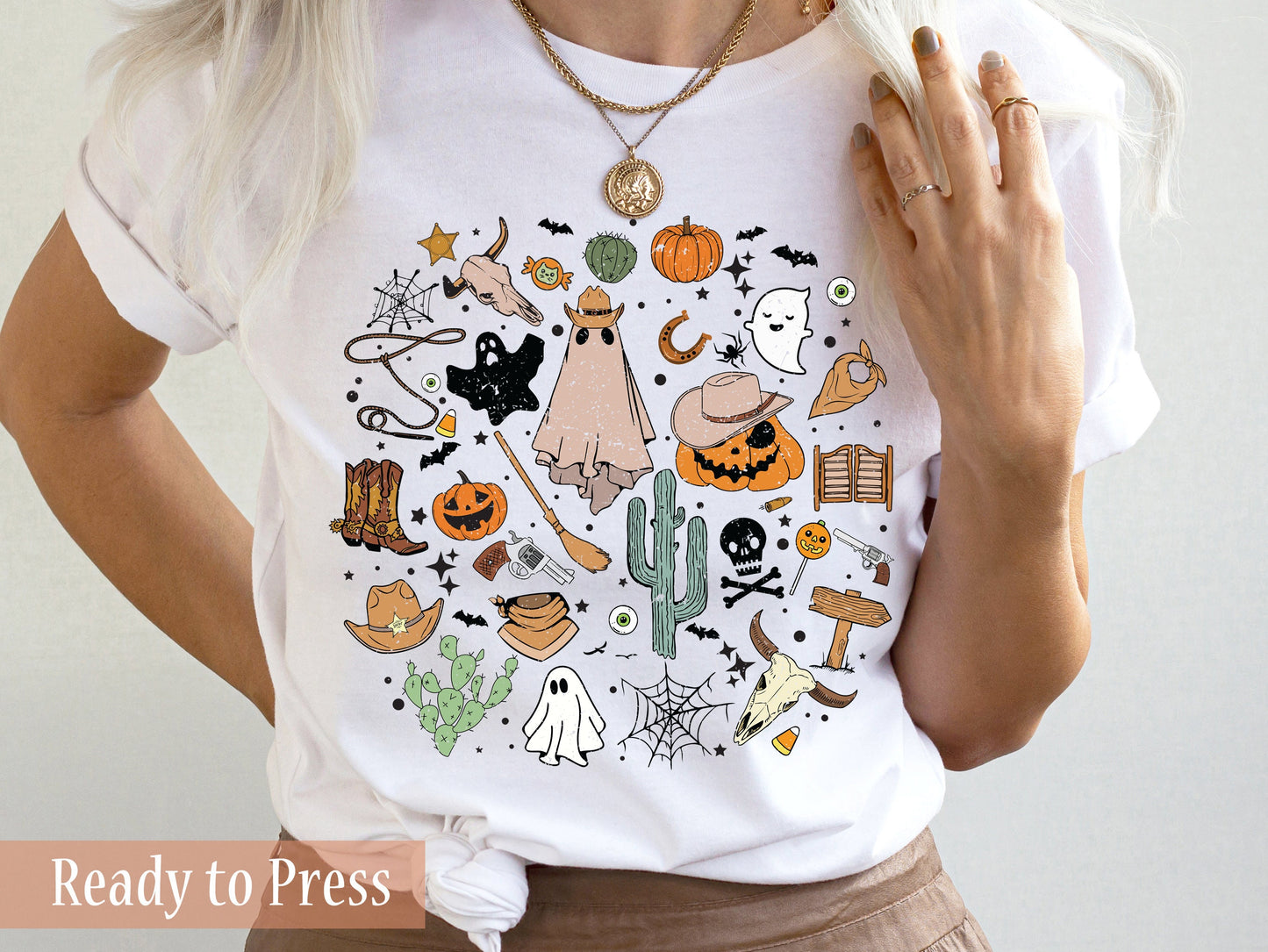 Country Western Ghost Icons - Ready to Press DTF Transfers