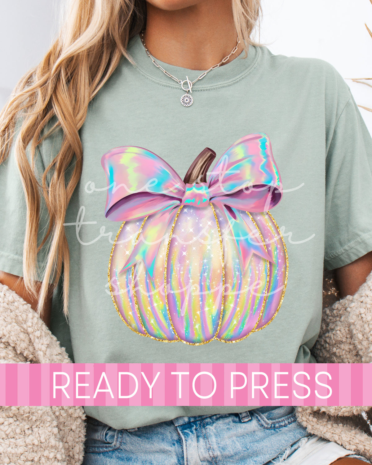 Iridescent Coquette Pumpkin - Ready to Press DTF Transfers