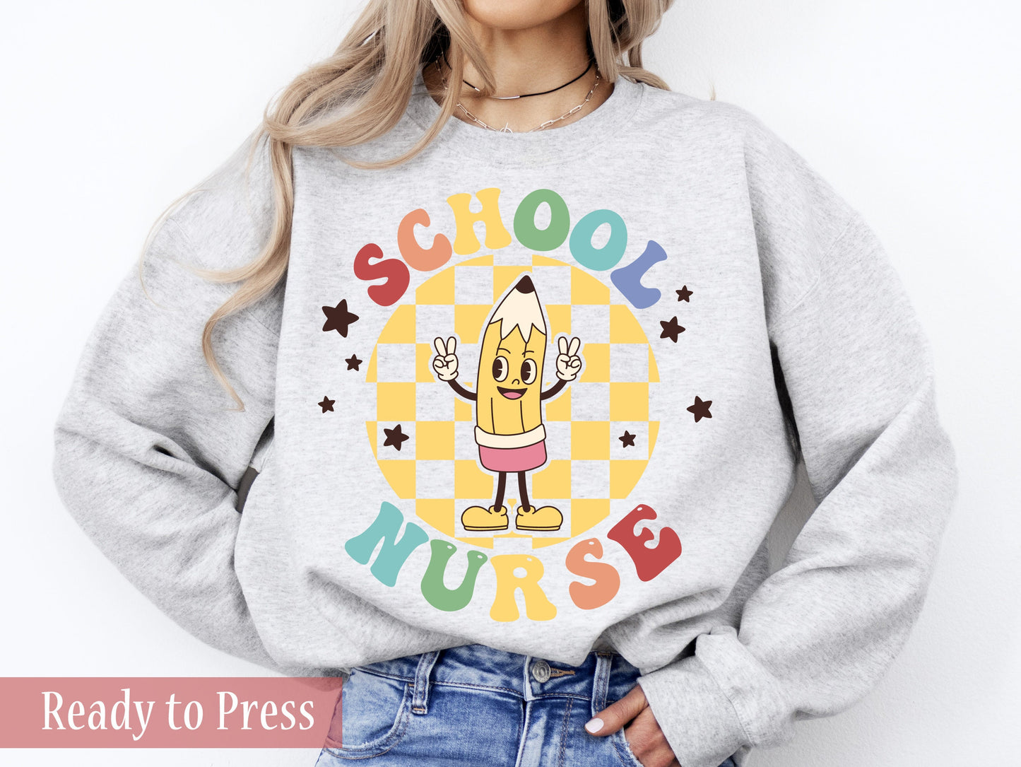 Retro School Nurse - Ready to Press DTF Transfers