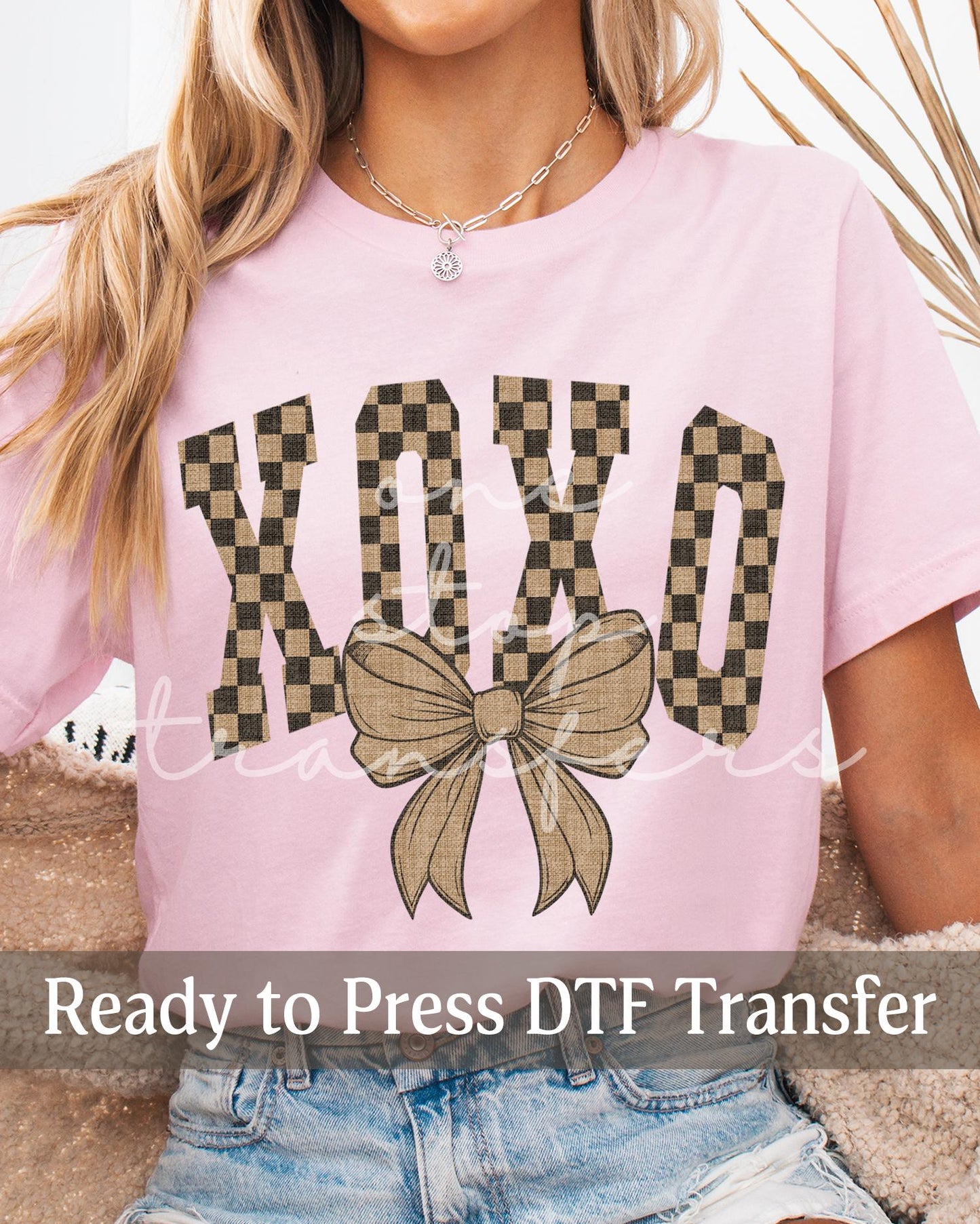 Valentine's Day Coquette Brown Black Tan XOXO - Ready to Press DTF Transfers