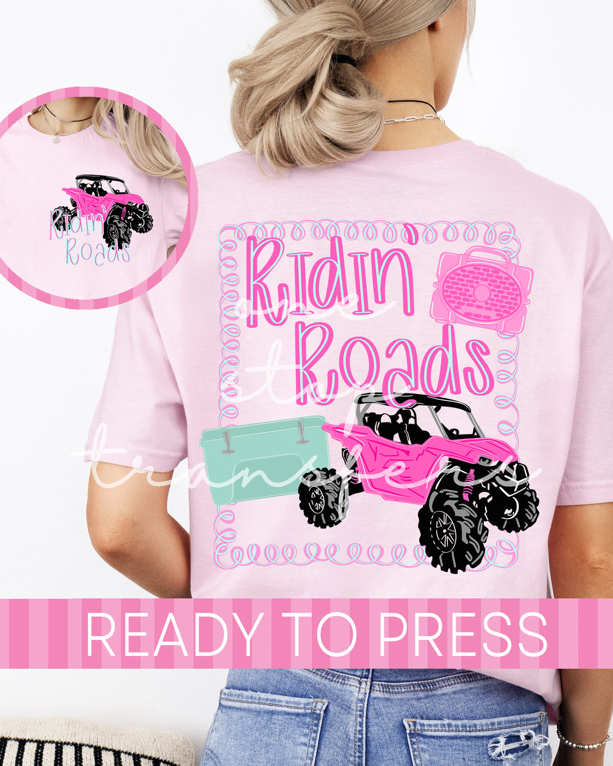 Preppy Riding Roads - Ready to Press DTF Transfer with Pocket