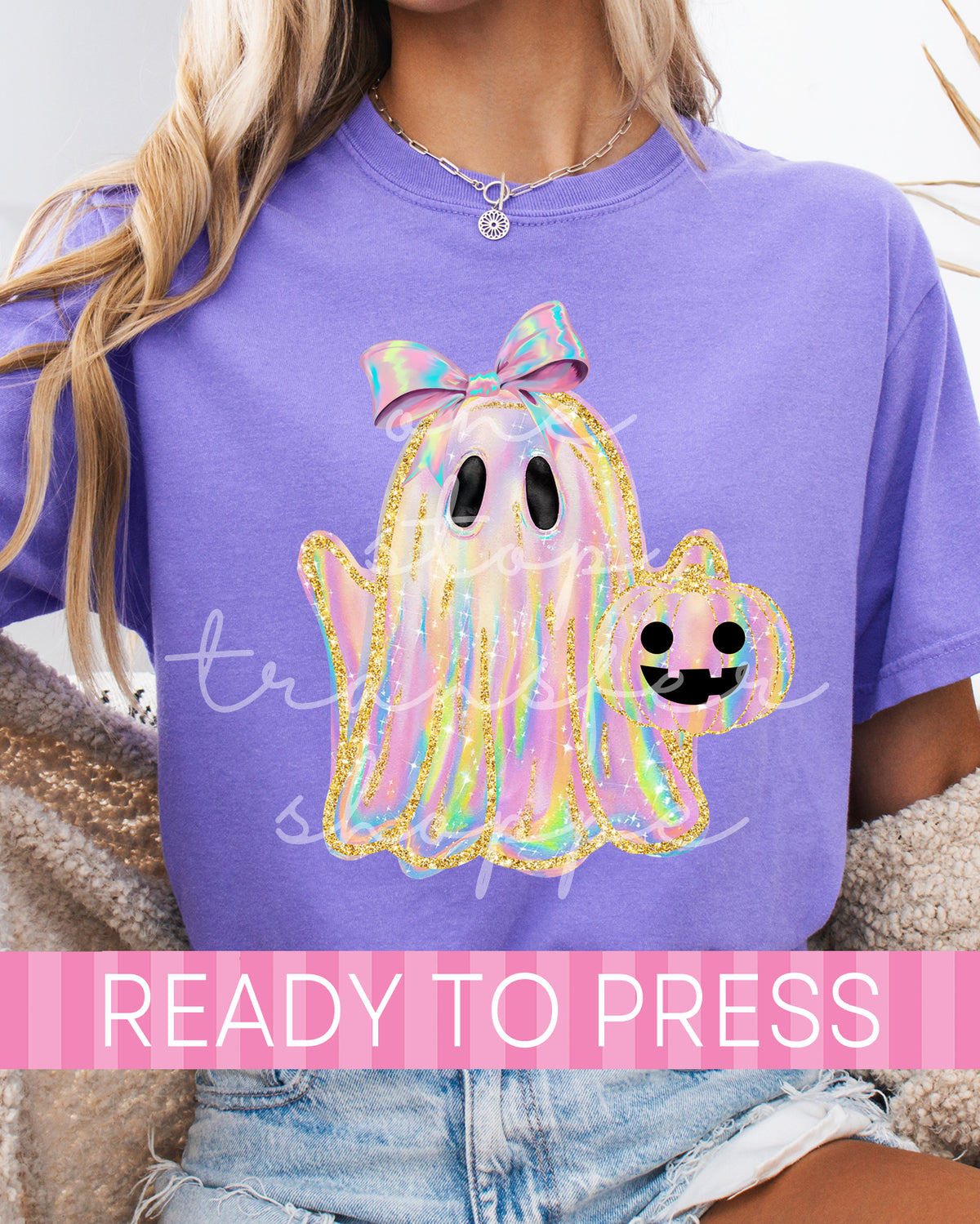 Iridescent Girl Ghost - Ready to Press DTF Transfers