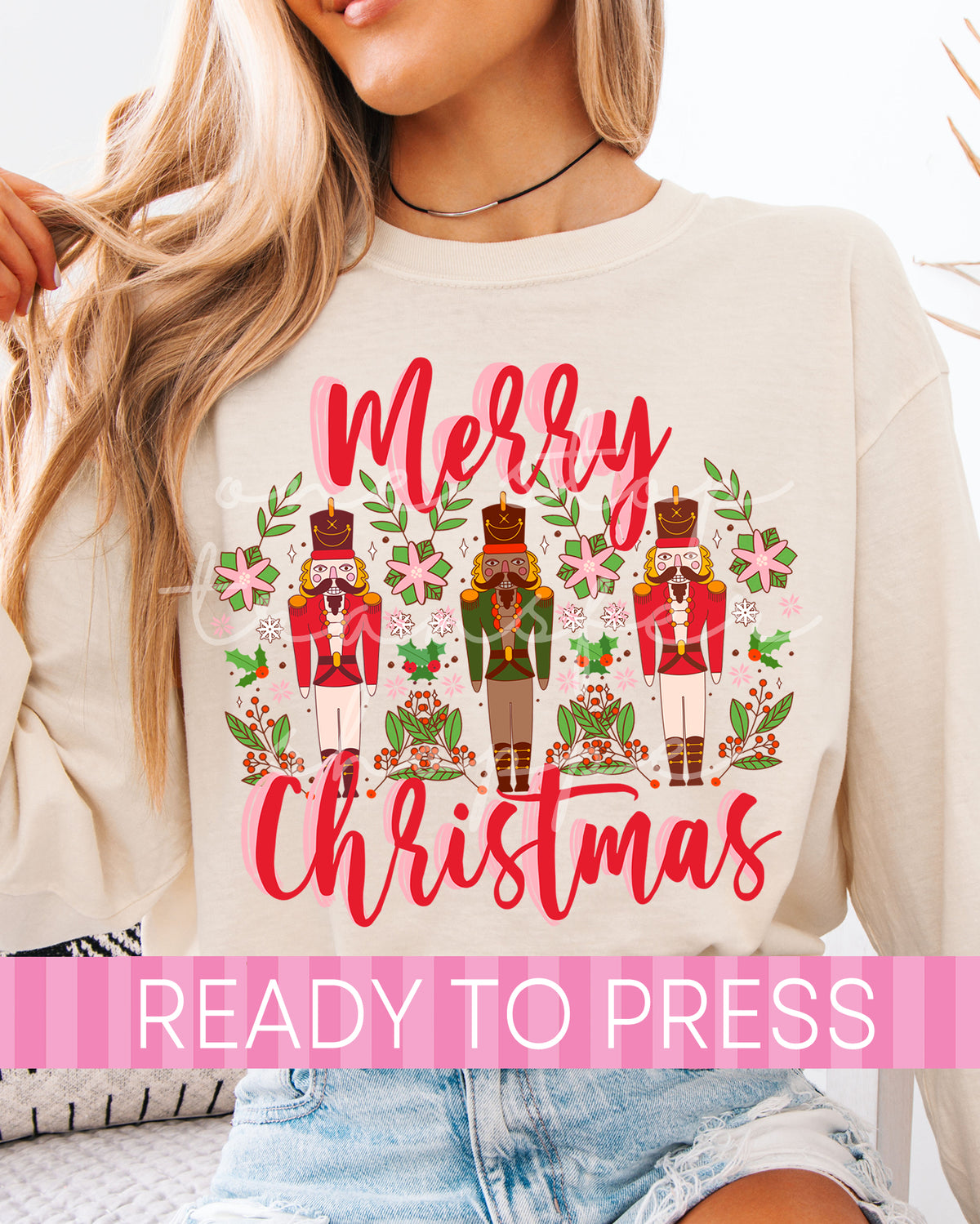 Merry Christmas Holly Nutcracker Soldiers - Ready to Press DTF Transfers