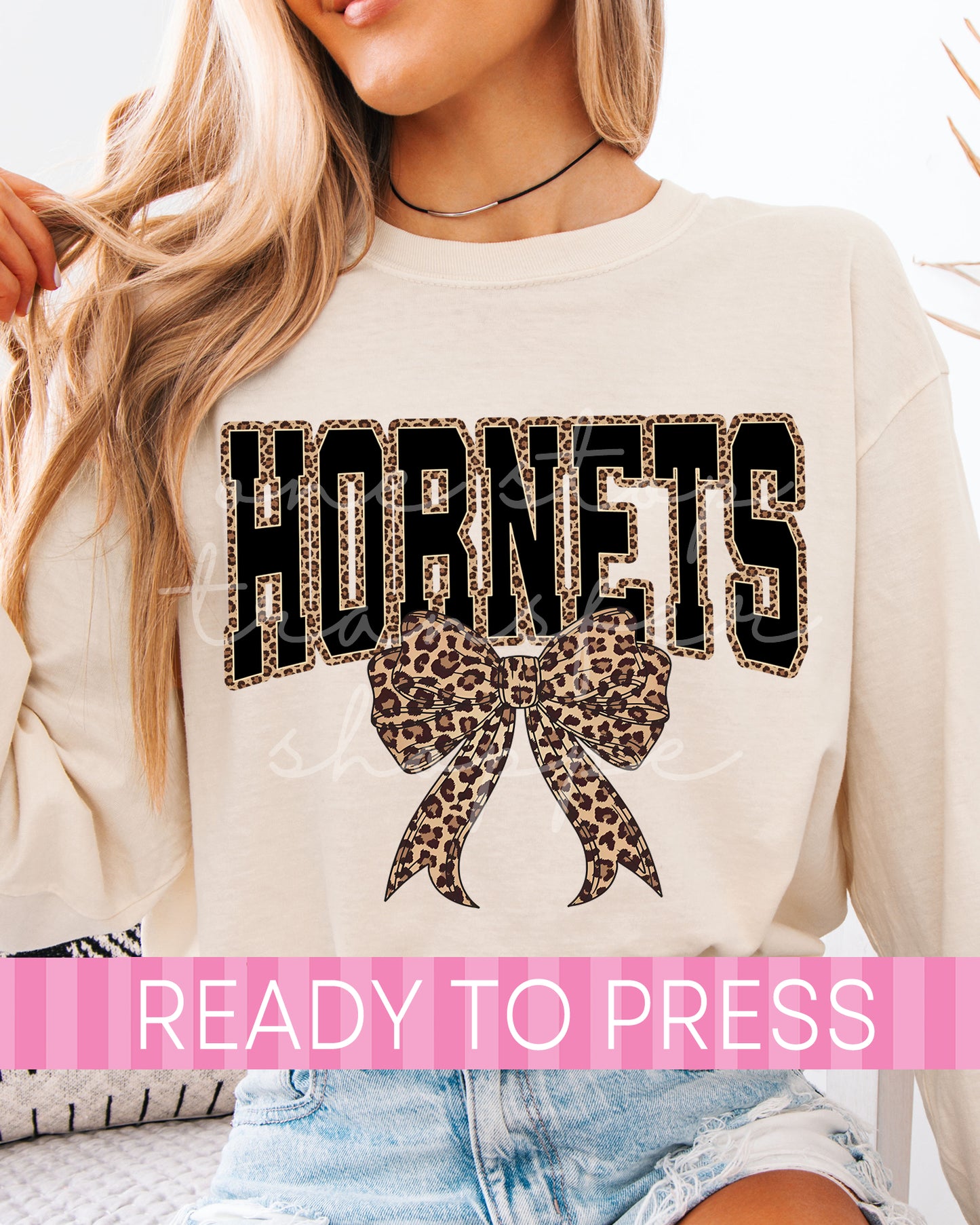 Leopard Coquette Hornets Mascot - Ready to Press DTF Transfers