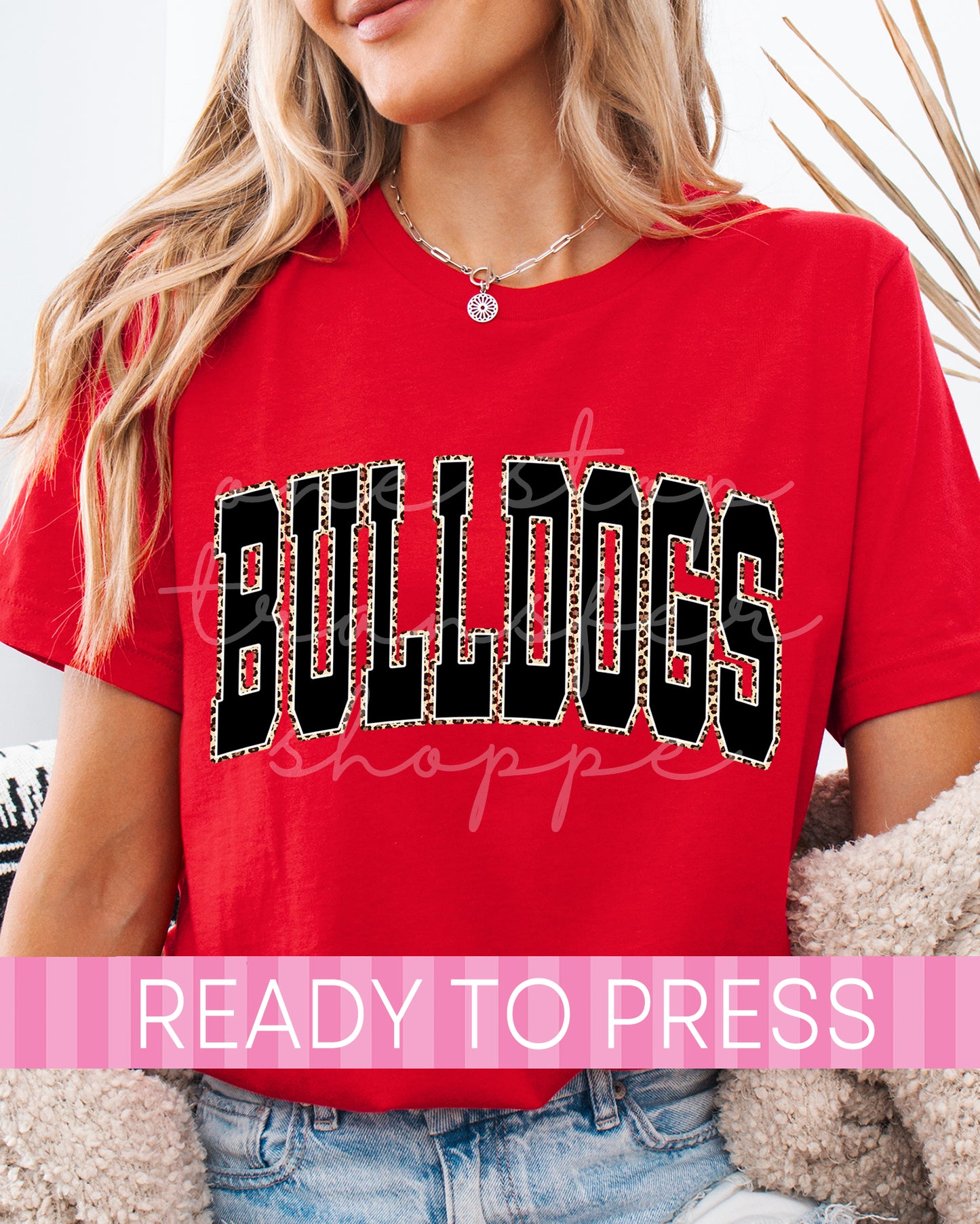 Varsity Leopard Outline Bulldogs Mascot - Ready to Press DTF Transfers