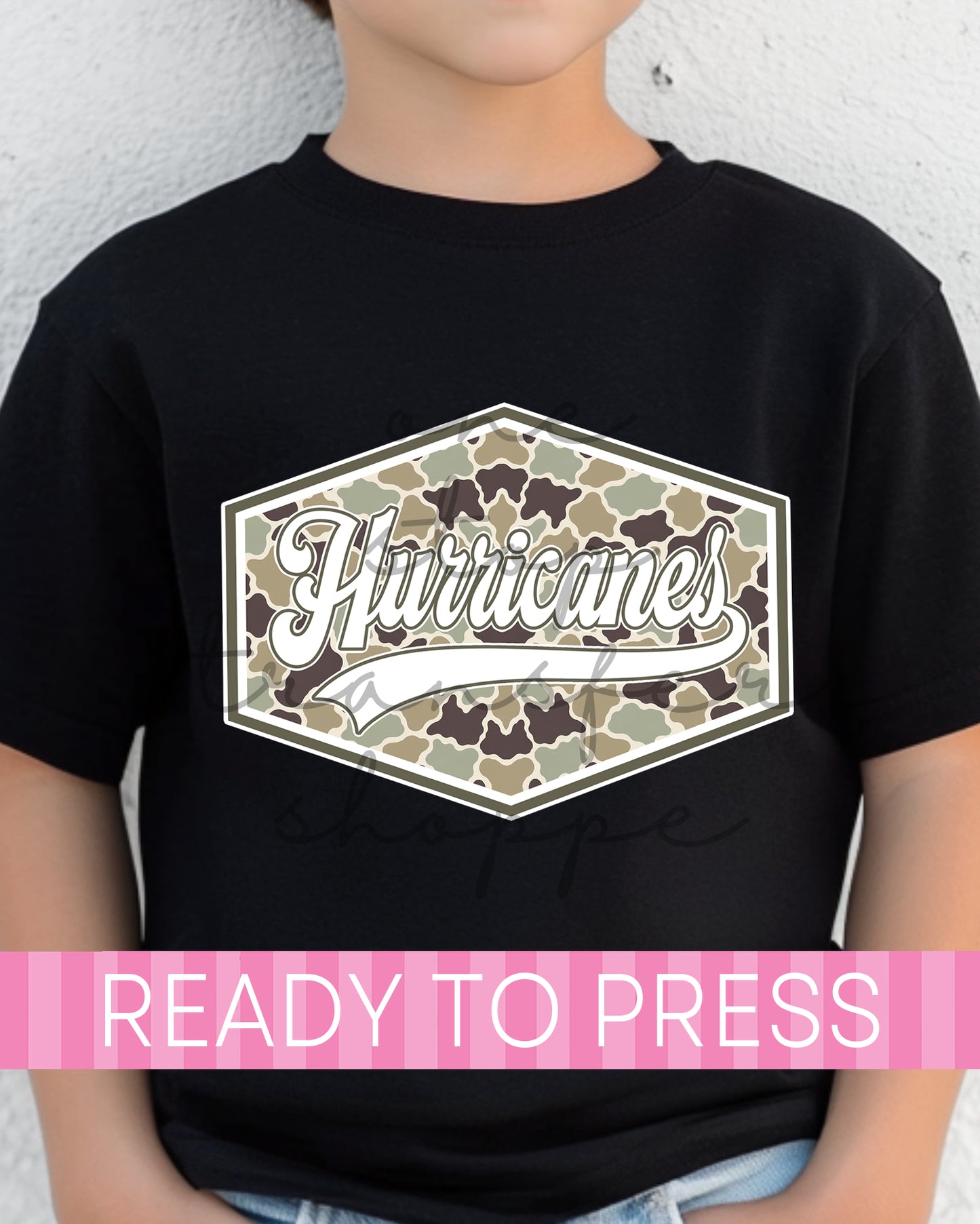 Dark Camo Patch Hurricanes Mascot - Ready to Press DTF Transfers