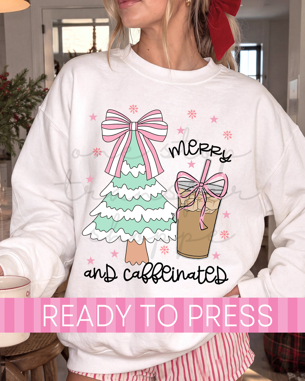 Preppy Coquette Merry and Caffinated - Ready to Press DTF Transfers