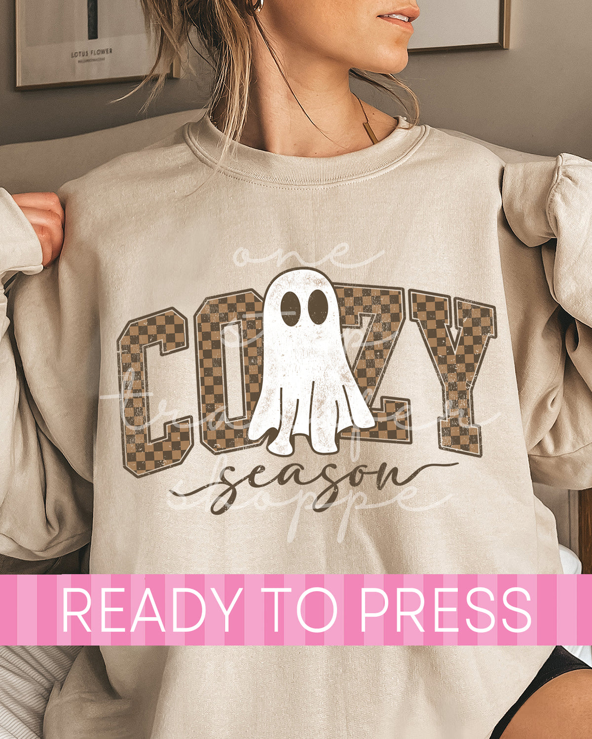 Checker Cozy Season Ghost - Ready to Press DTF Transfers