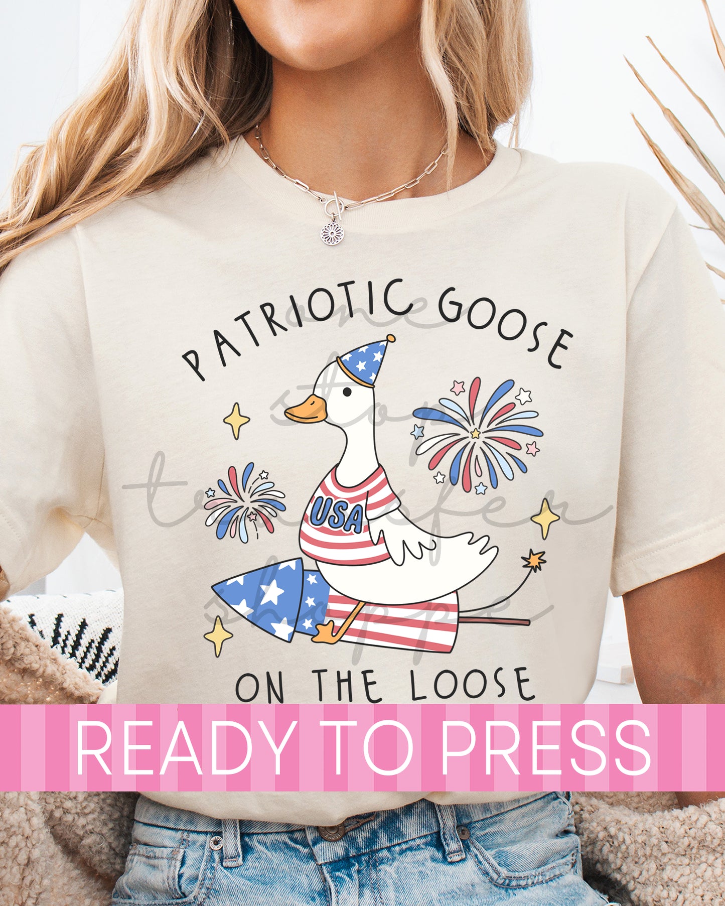 Patriotic Goose On The Loose - Ready to Press DTF Transfers