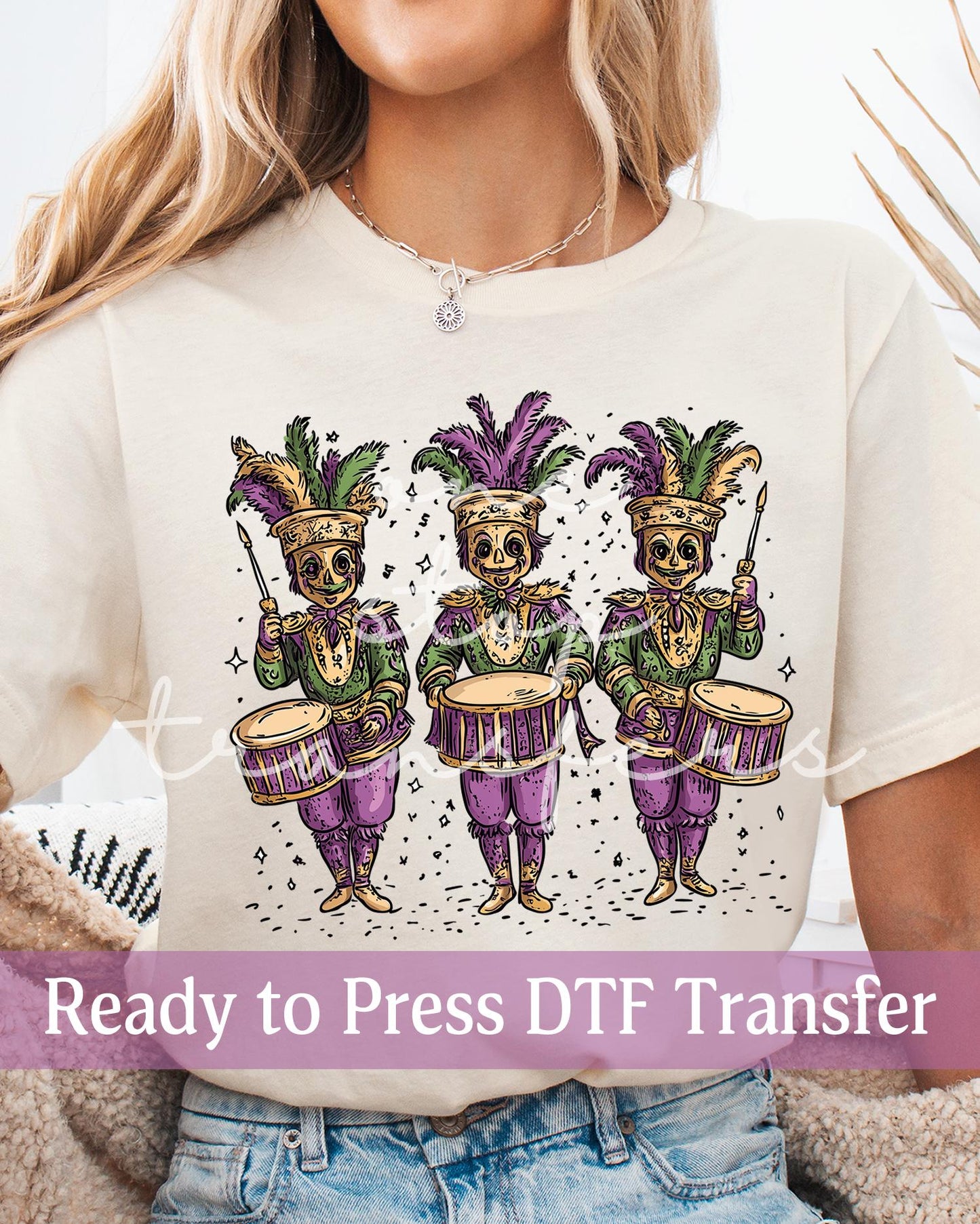 Mardi Gras Parade Drummers - Ready to Press DTF Transfers