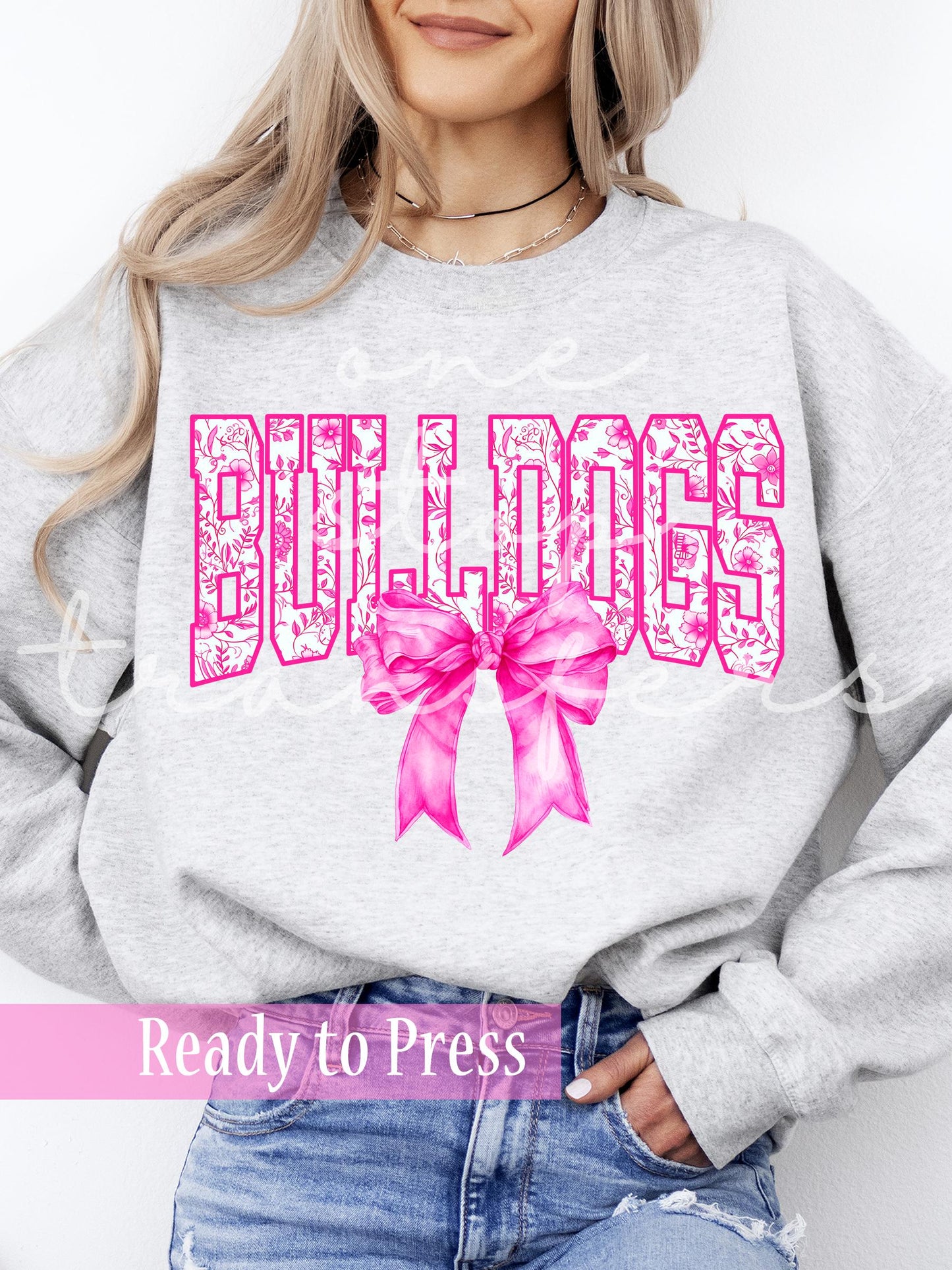 Coquette Chinoiserie Varsity Bulldogs - Ready to Press DTF Transfers