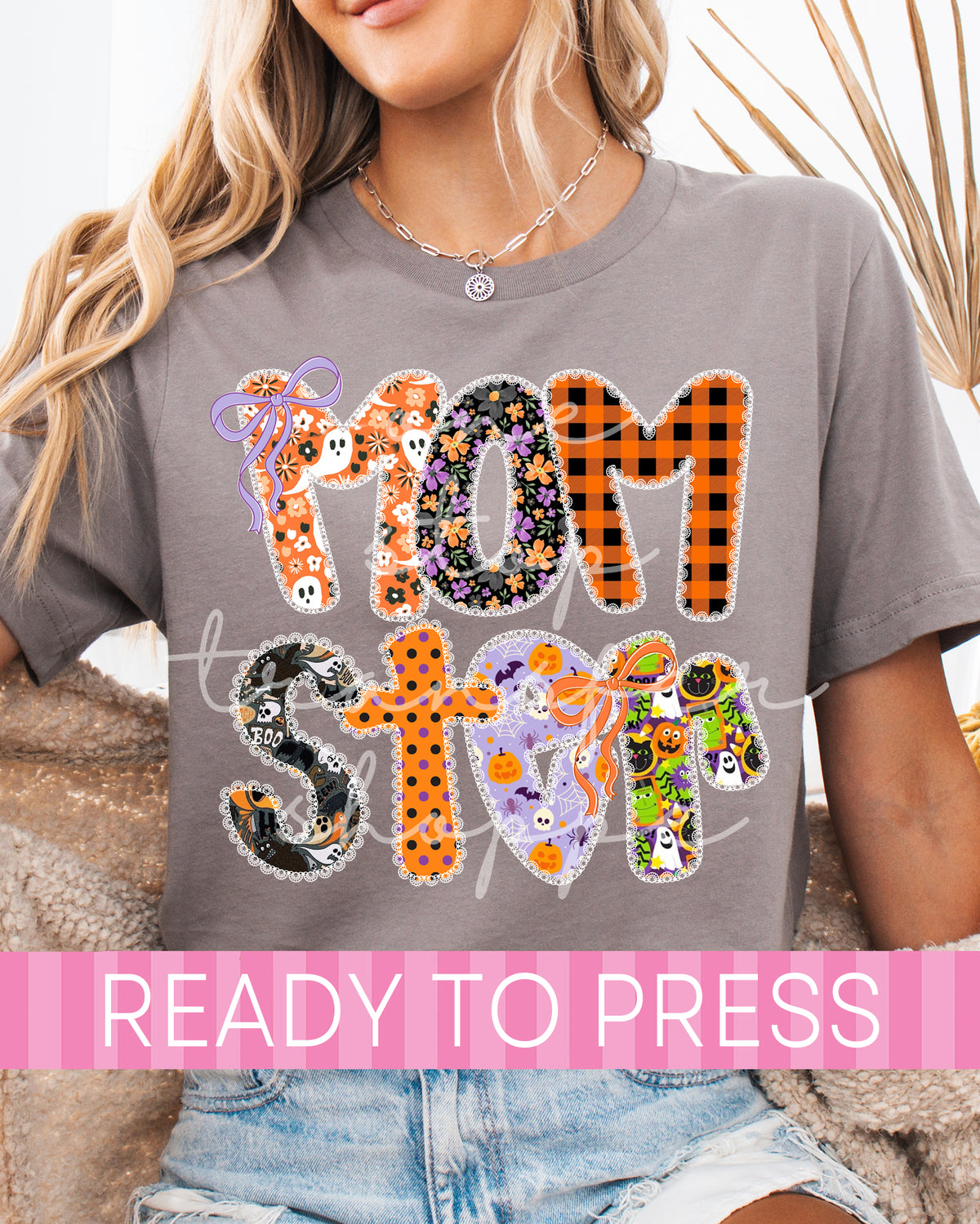Coquette Halloween Lace Momster - Ready to Press DTF Transfers