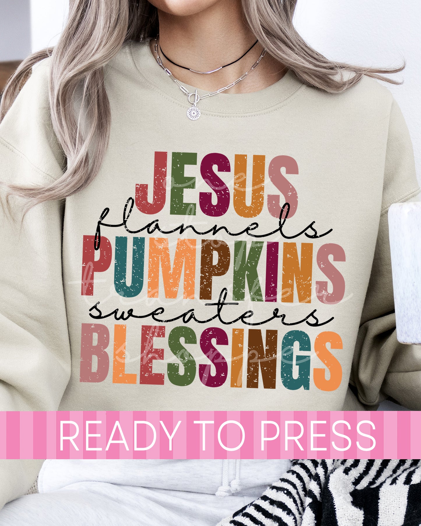 Jesus Flannels Pumpkins Sweaters Blessings - Ready to Press DTF Transfers