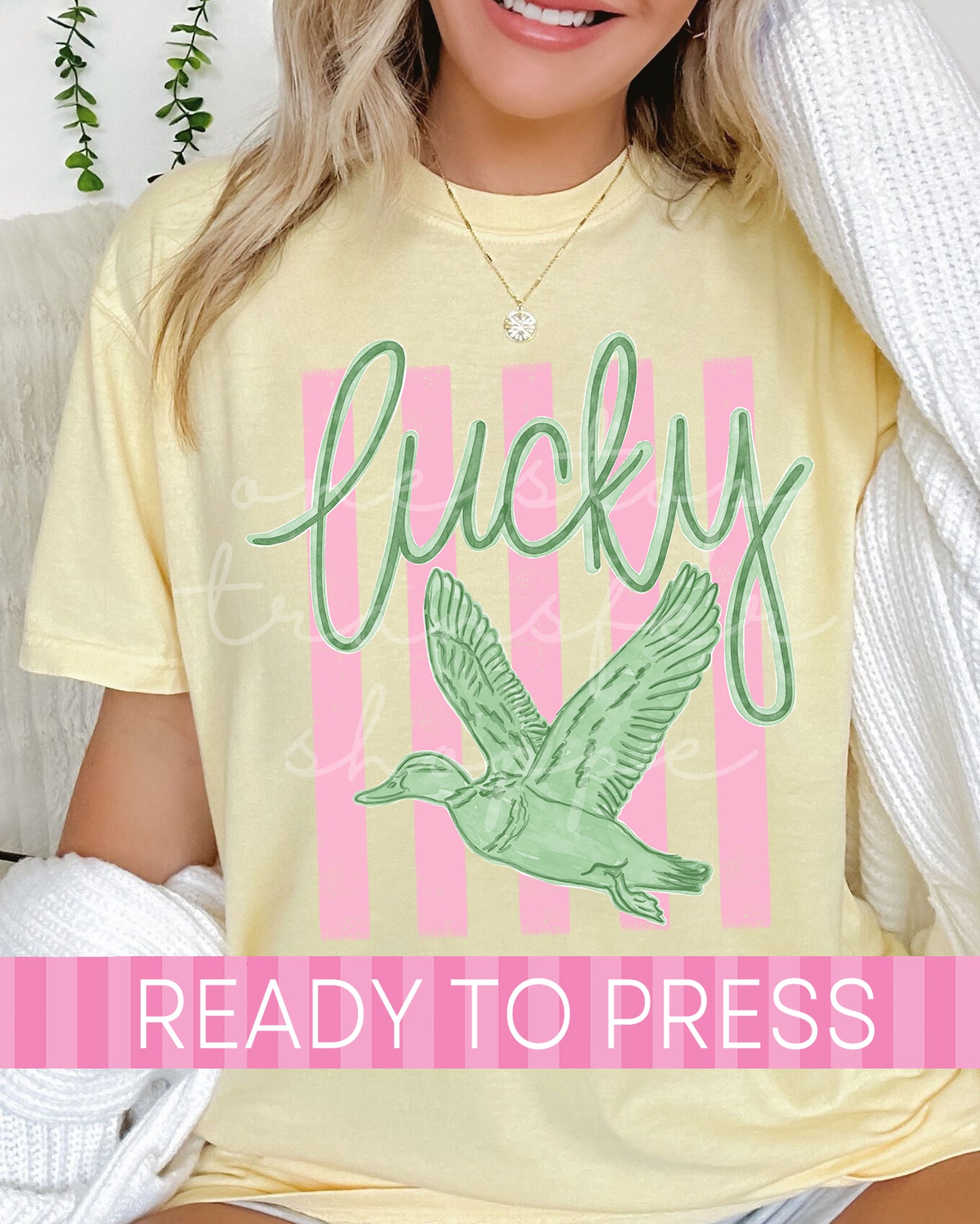 Preppy Stripes Lucky Duck - Ready to Press DTF Transfers