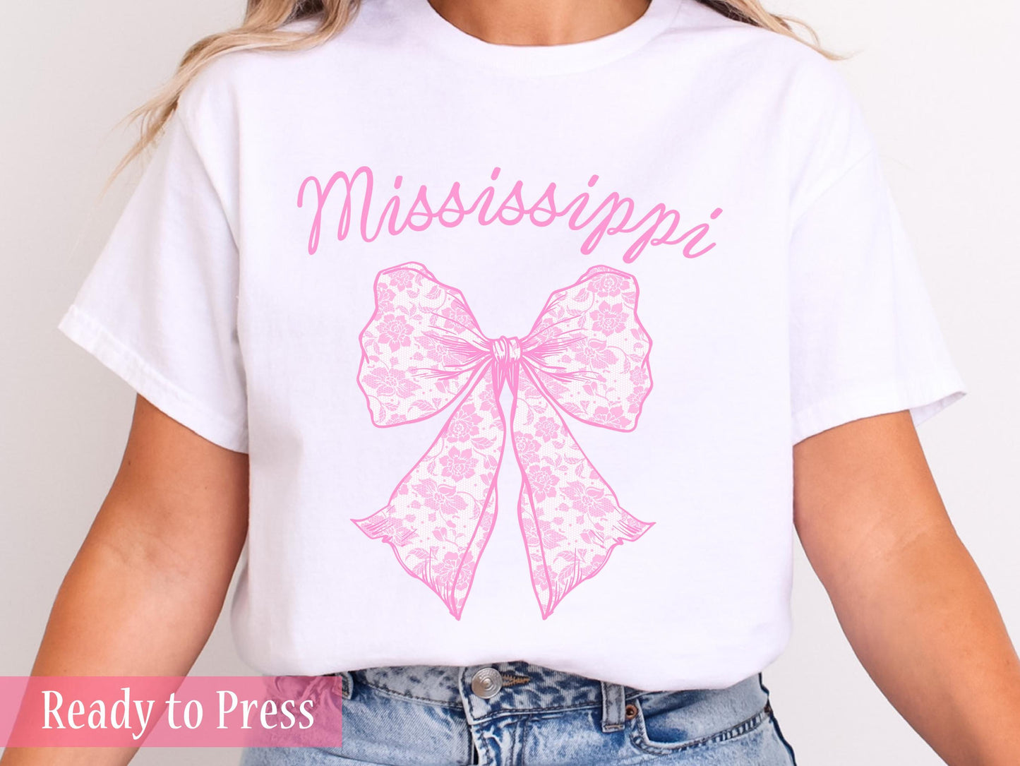 Pink Coquette Mississippi - Ready to Press DTF Transfers