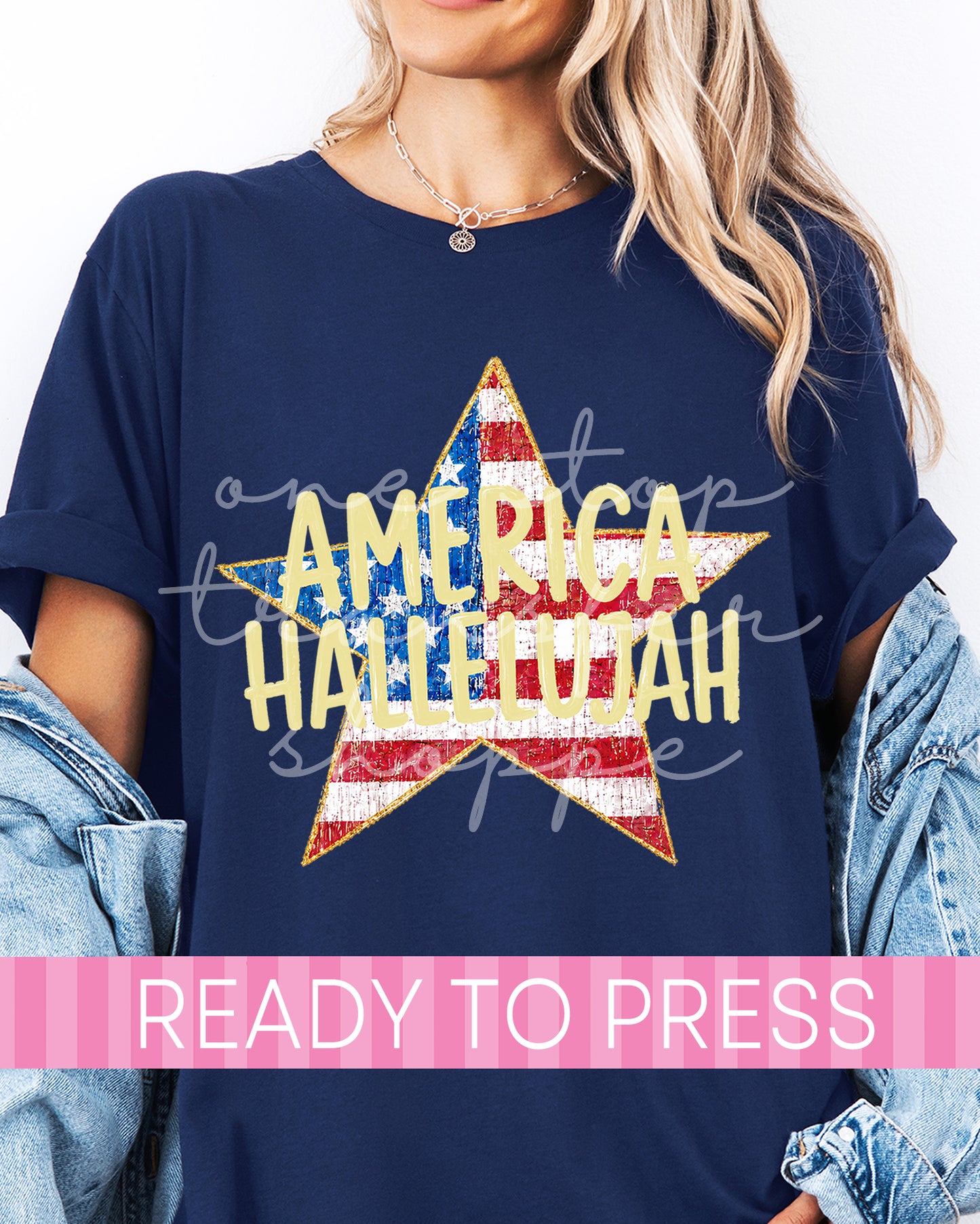 America Hallelujah Star - Ready to Press DTF Transfers