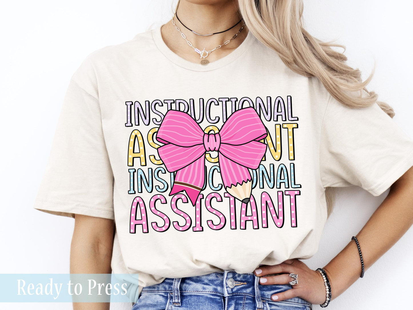 Coquette Stacked Instructional Assistant - Ready to Press DTF Transfers