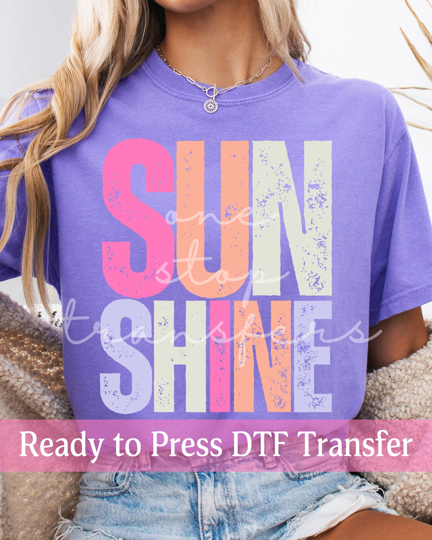 Pastel Distressed Sunshine - Ready to Press DTF Transfers