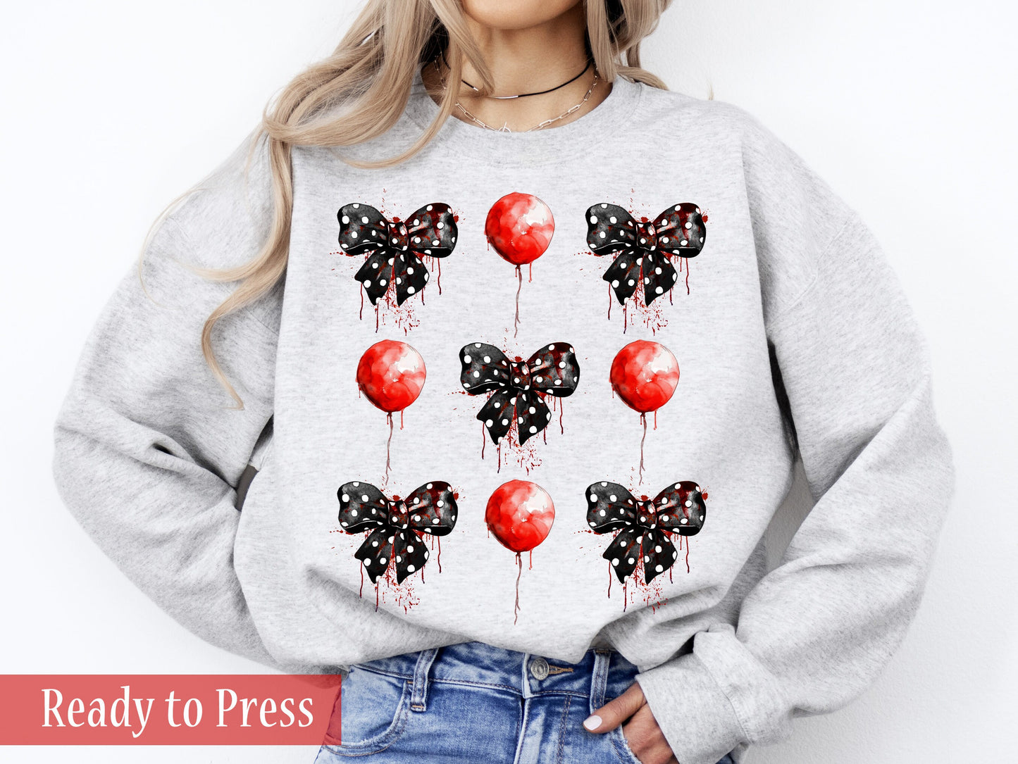 Coquette Bloody Balloons Movie Killer - Ready to Press DTF Transfers