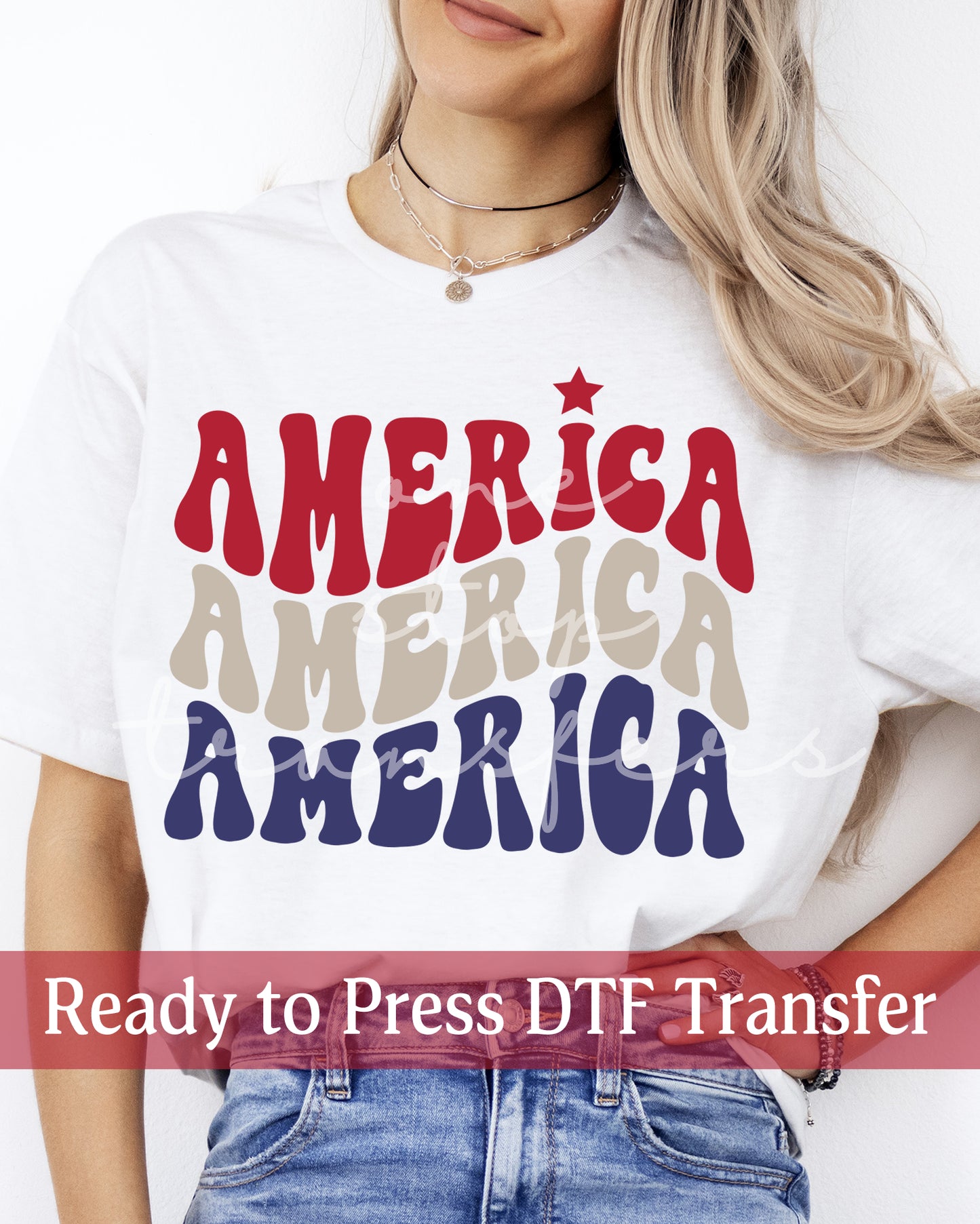 Stacked AMERICA - Ready to Press DTF Transfers