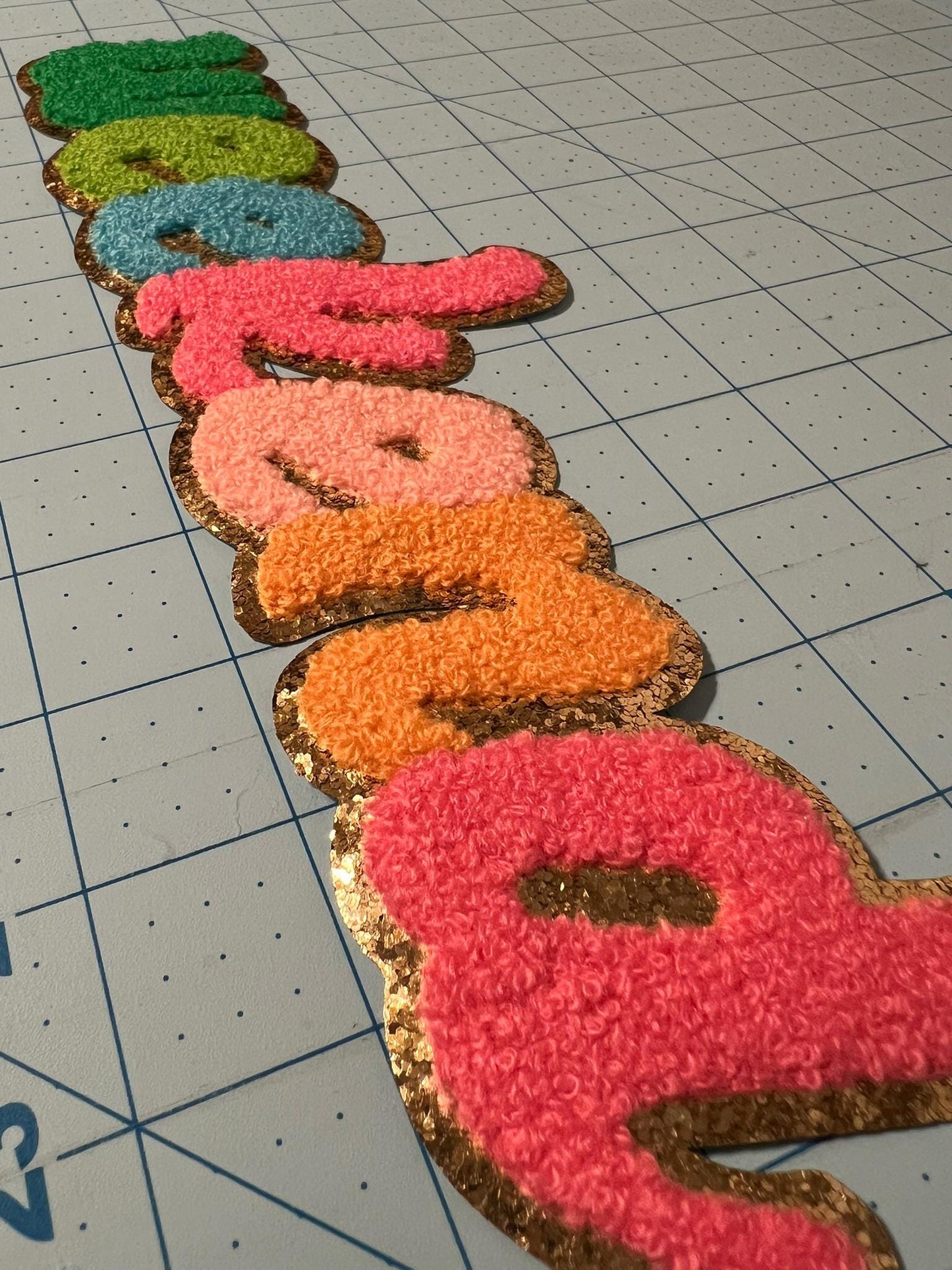 Colorful WEEKEND Chenille Iron On Patch - Ready to Press Patches