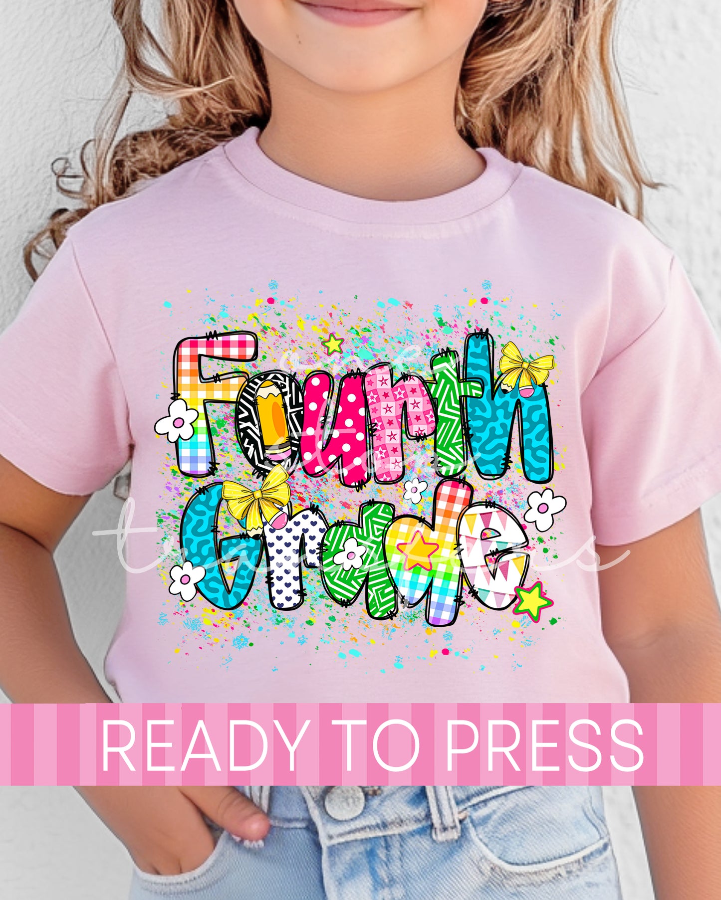 Pre-K - 4th Grade Paint Splatter School Grades - Ready to Press DTF Transfers