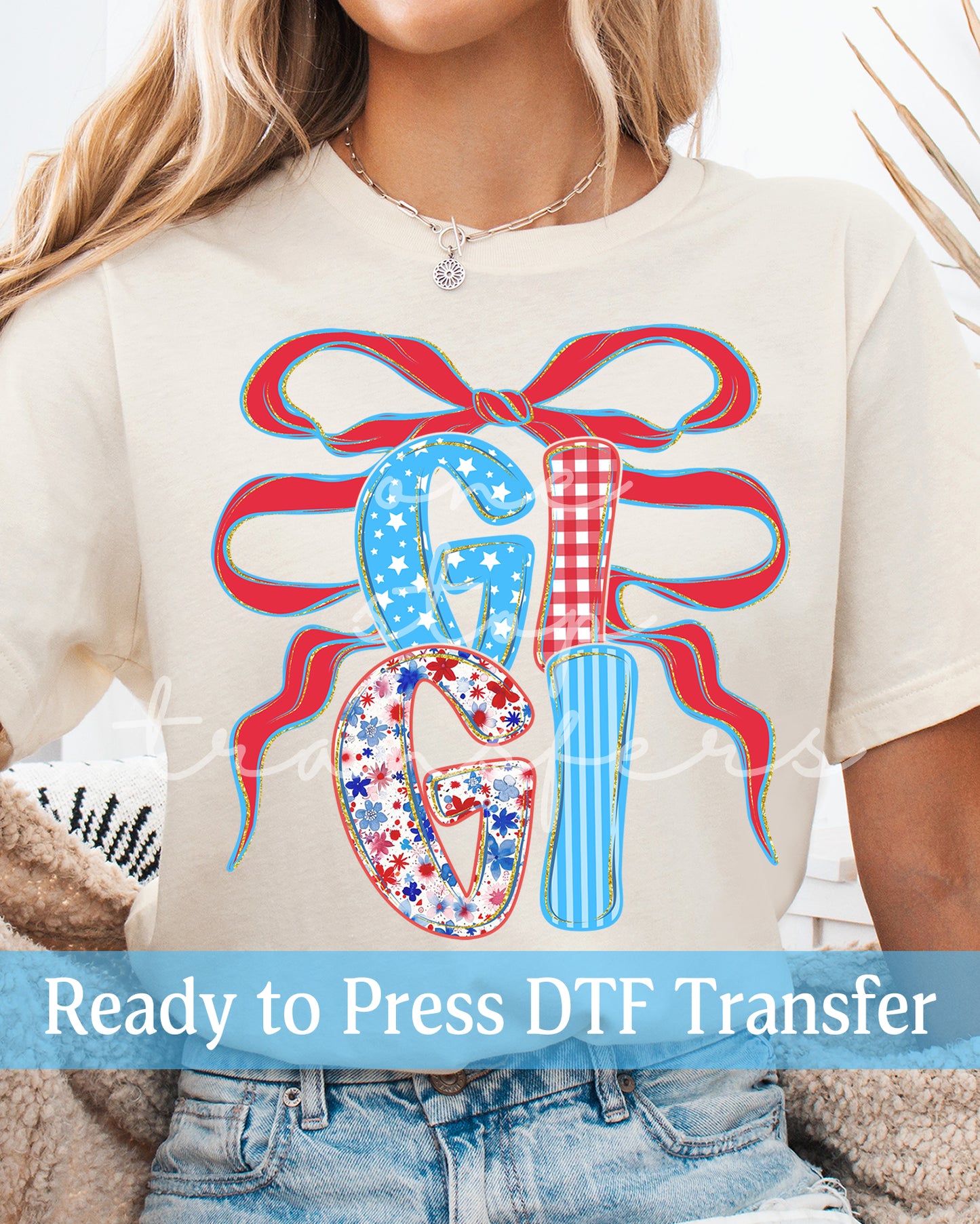 4th of July Preppy Floral Coquette Mama, Mimi, Nana, Gigi - Ready to Press DTF Transfers