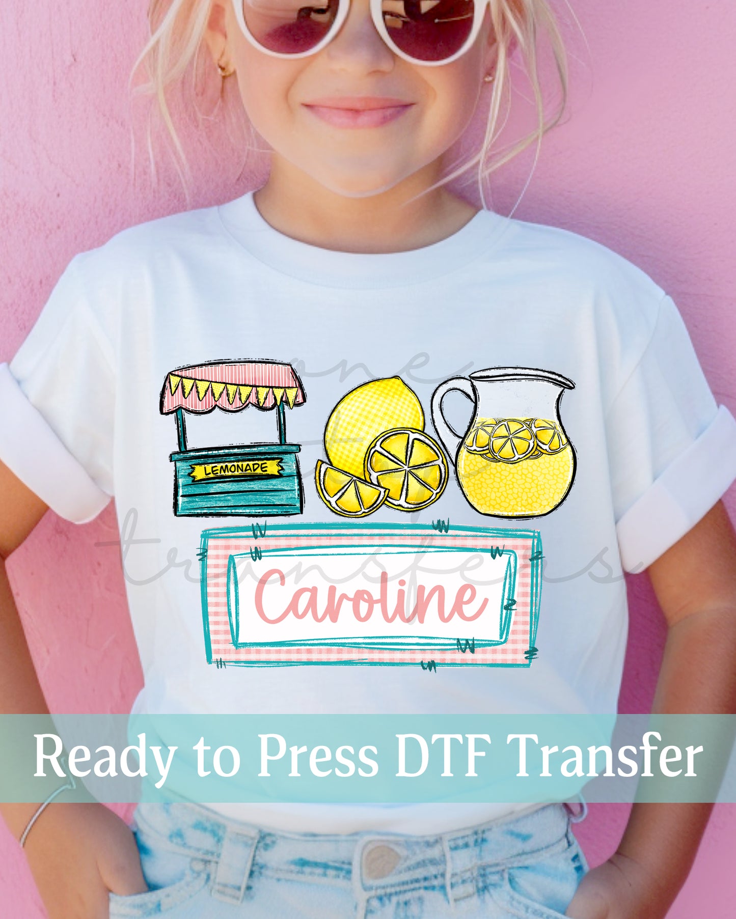 Custom Name Summer Lemonade Stand - Ready to Press DTF Transfers
