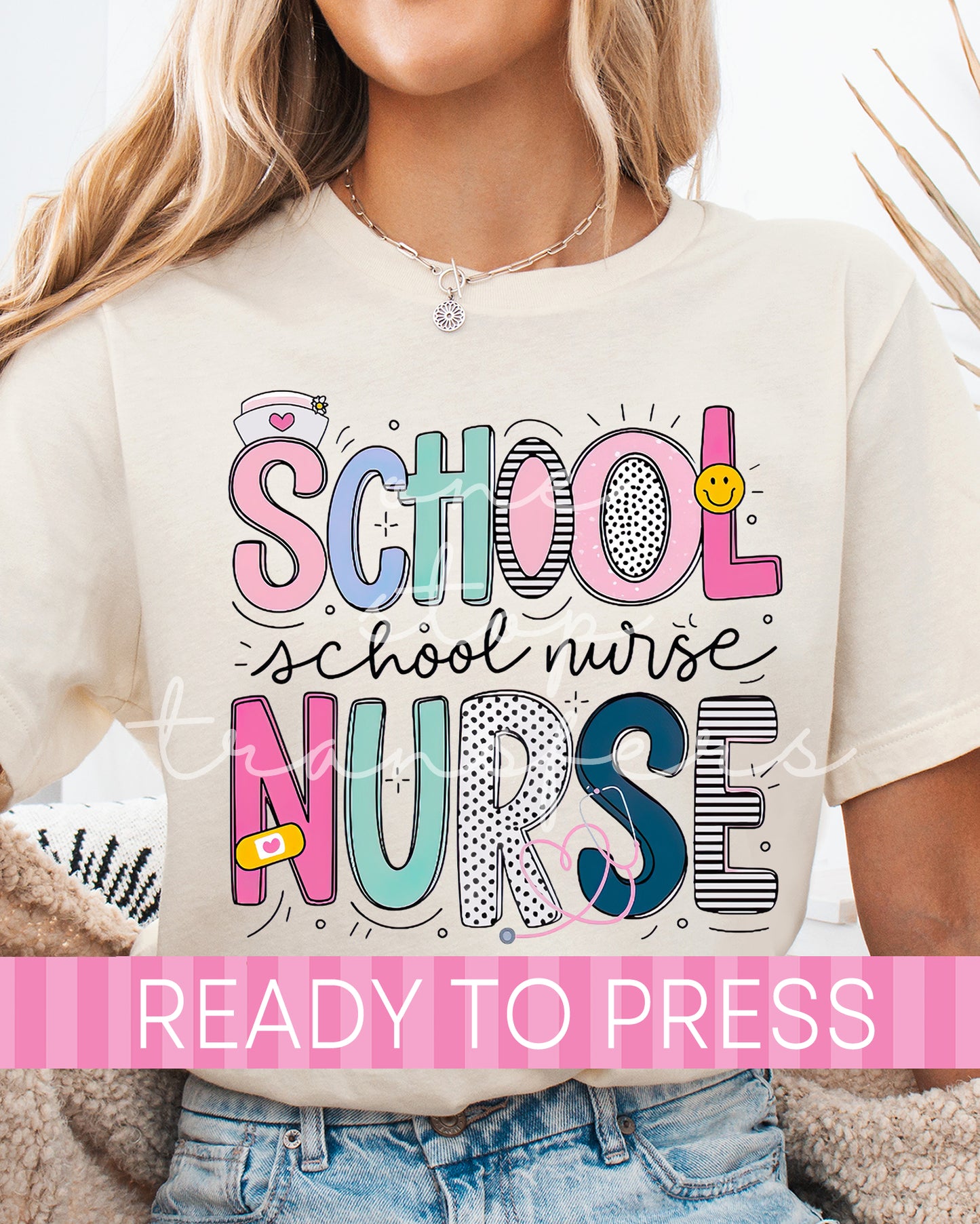 Cute School Nurse Doodle - Ready to Press DTF Transfers