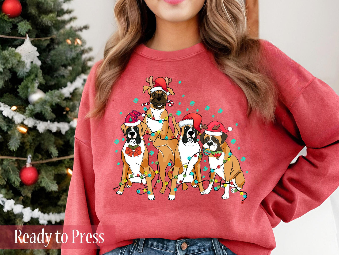 Christmas Boxer Family - Ready to Press DTF Transfers