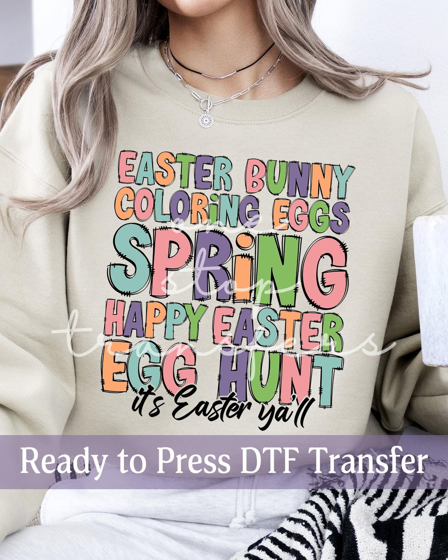Easter Egg Hunt It's Easter Y'all - Ready to Press DTF Transfers
