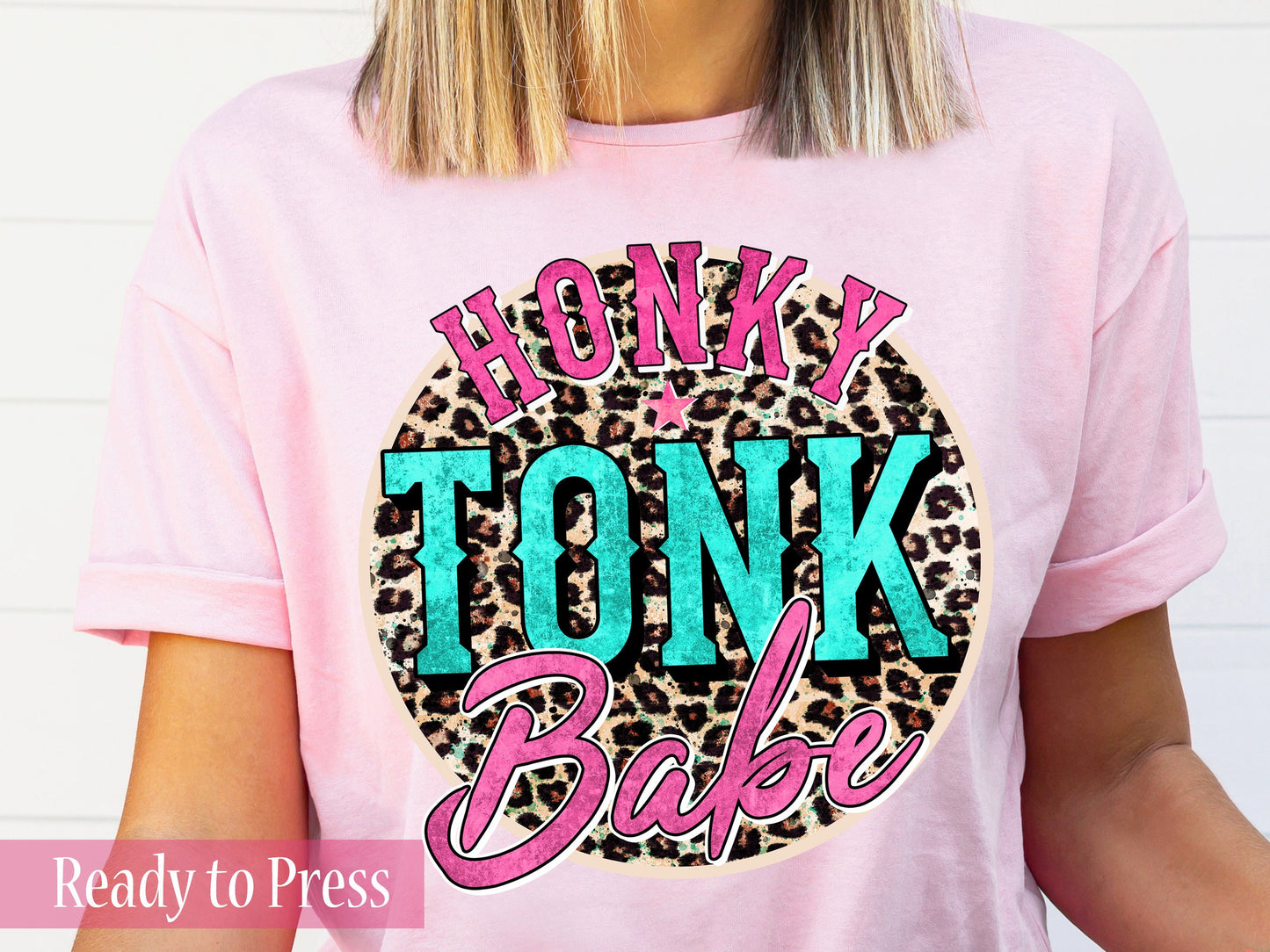 Honky Tonk Babe Leopard Print - Ready to Press DTF Transfers