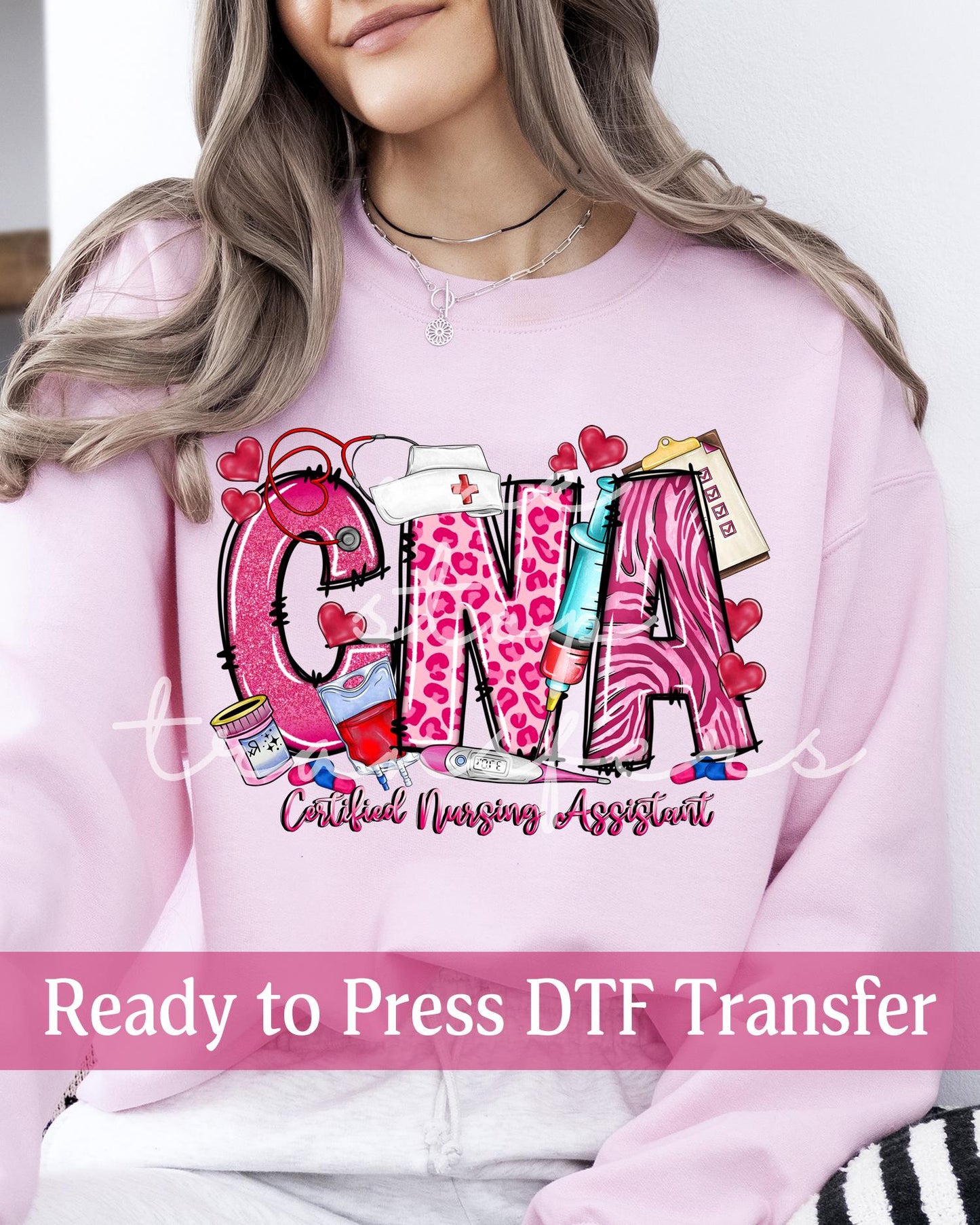 Valentine's Day CNA Certified Nursing Assistant - Ready to Press DTF Transfers