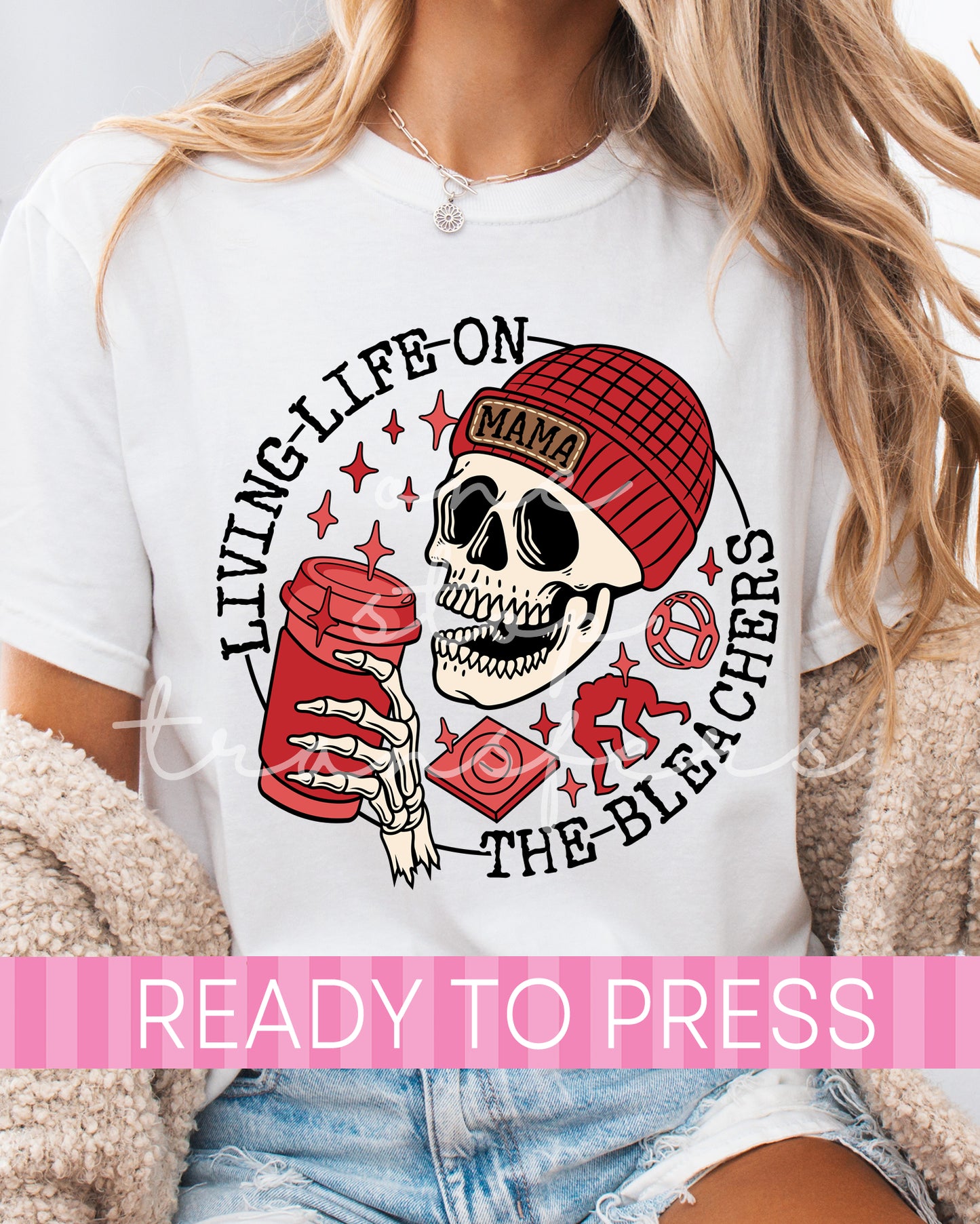 Living Life on the Bleachers Wrestling Mama - Ready to Press DTF Transfers