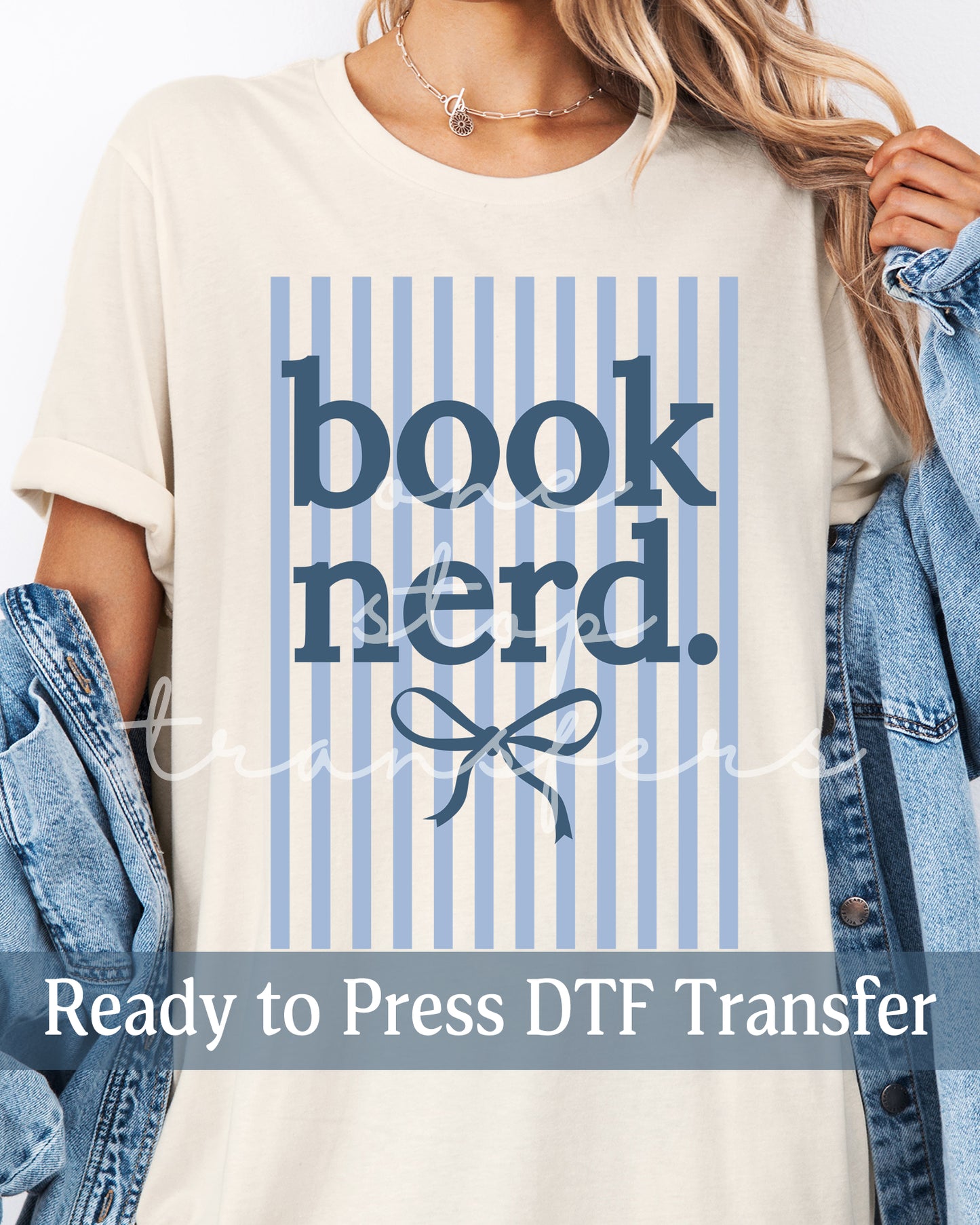 Trendy Stripes Coquette Book Nerd - Ready to Press DTF Transfers