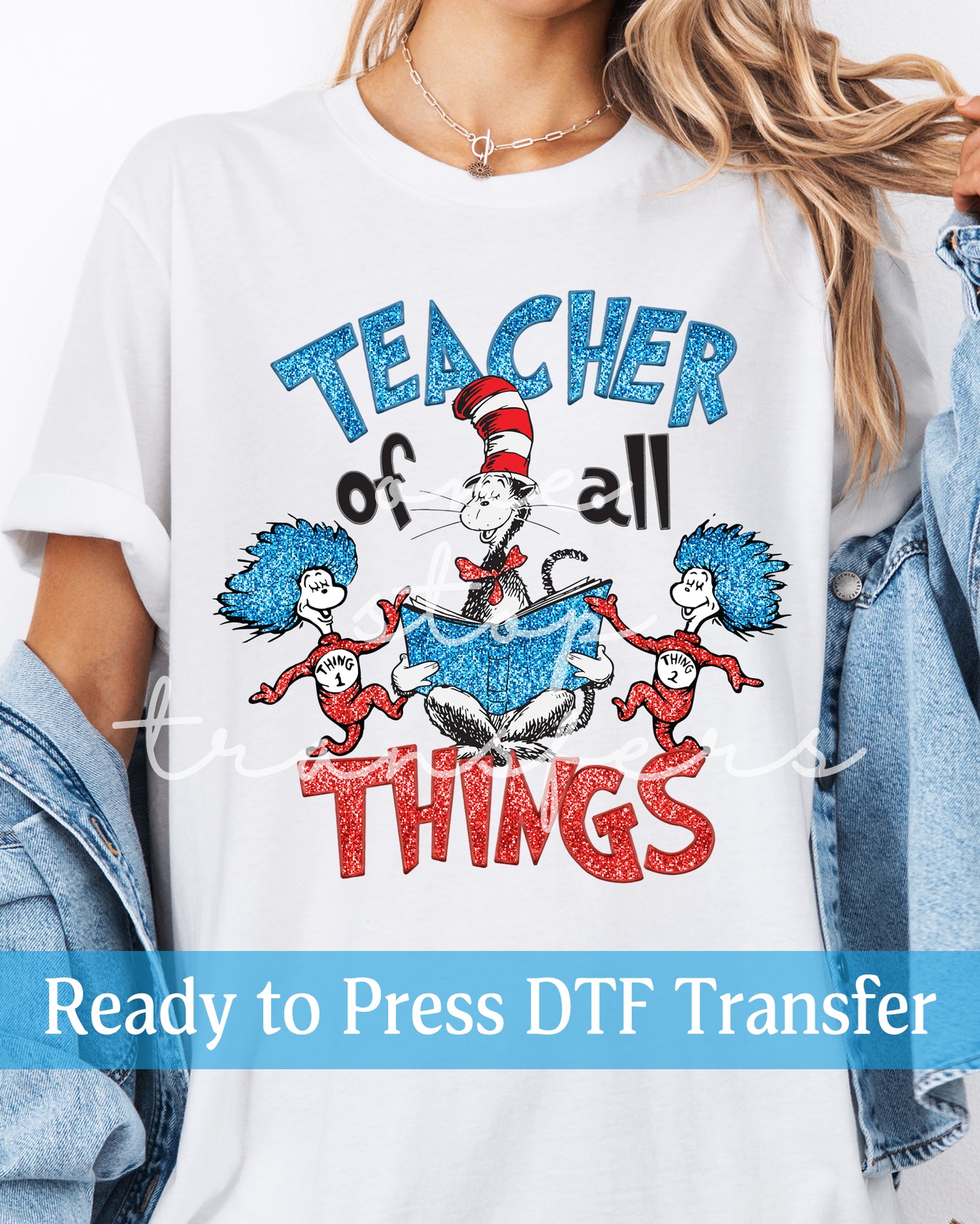 Faux Glitter Dr. Teacher of All Things - Ready to Press DTF Transfers