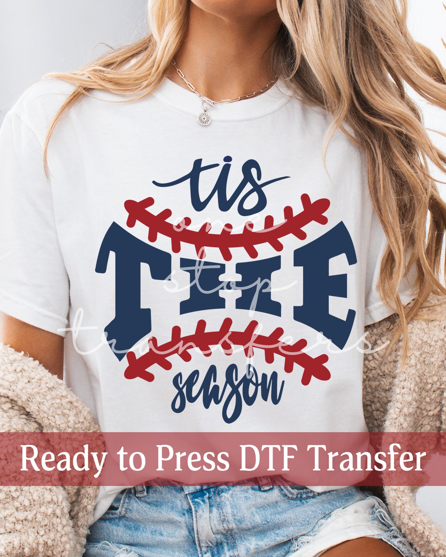 Tis The Season Baseball Stitches - Ready to Press DTF Transfers