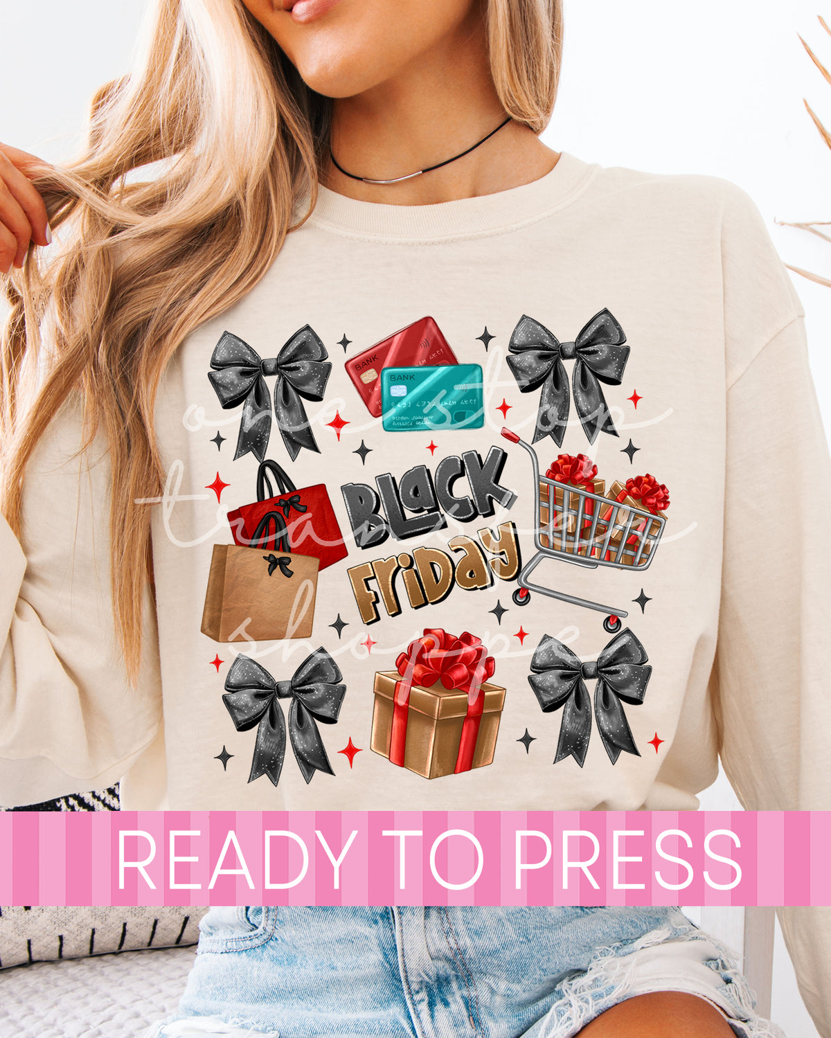 Coquette Black Friday Shopping - Ready to Press DTF Transfers