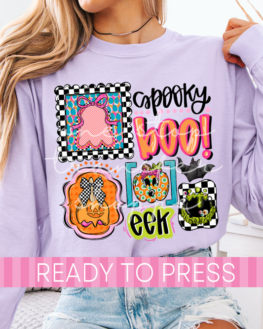 Whimsy Spooky Halloween Collage - Ready to Press DTF Transfers